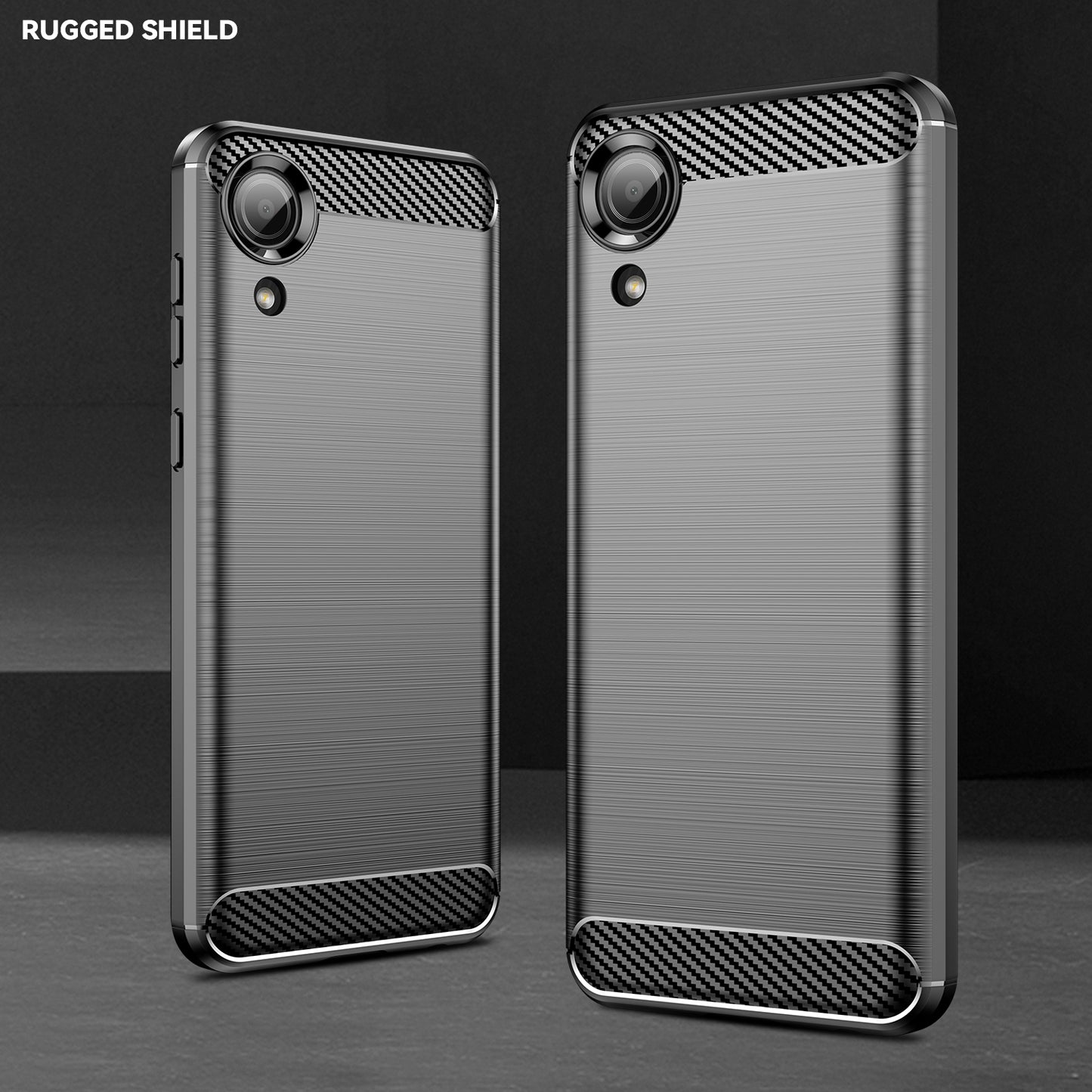 1.8mm TPU Case for Samsung Galaxy A03 Core, Brushed Surface Carbon Fiber Texture Anti-fingerprint Back Cover