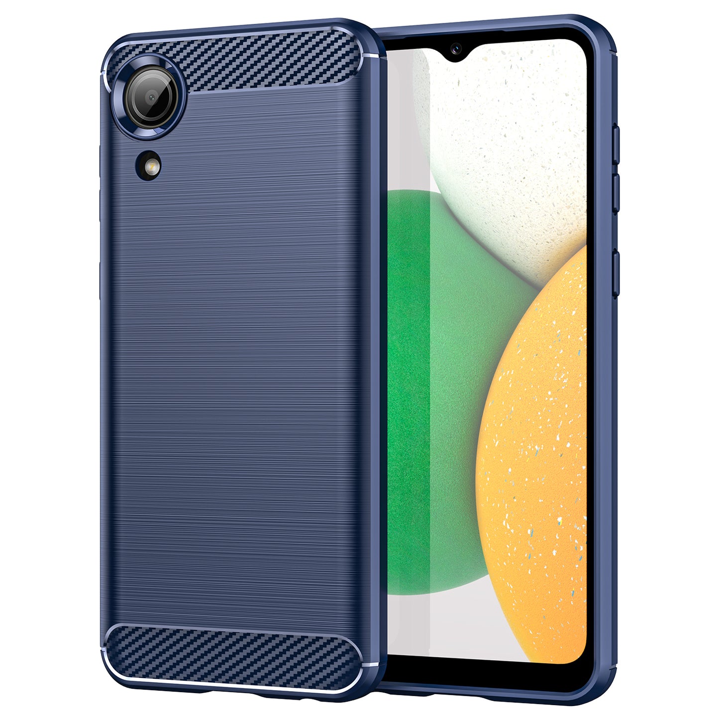 1.8mm TPU Case for Samsung Galaxy A03 Core, Brushed Surface Carbon Fiber Texture Anti-fingerprint Back Cover