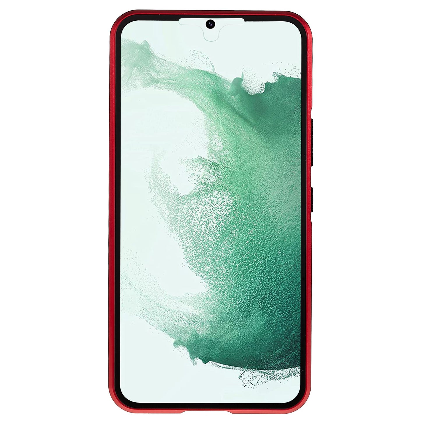 For Samsung Galaxy S22 5G 360 Degree Full Protection Phone Case Metal Bumper + Double-sided Tempered Glass Anti-fall Shell with Magnetic Closure