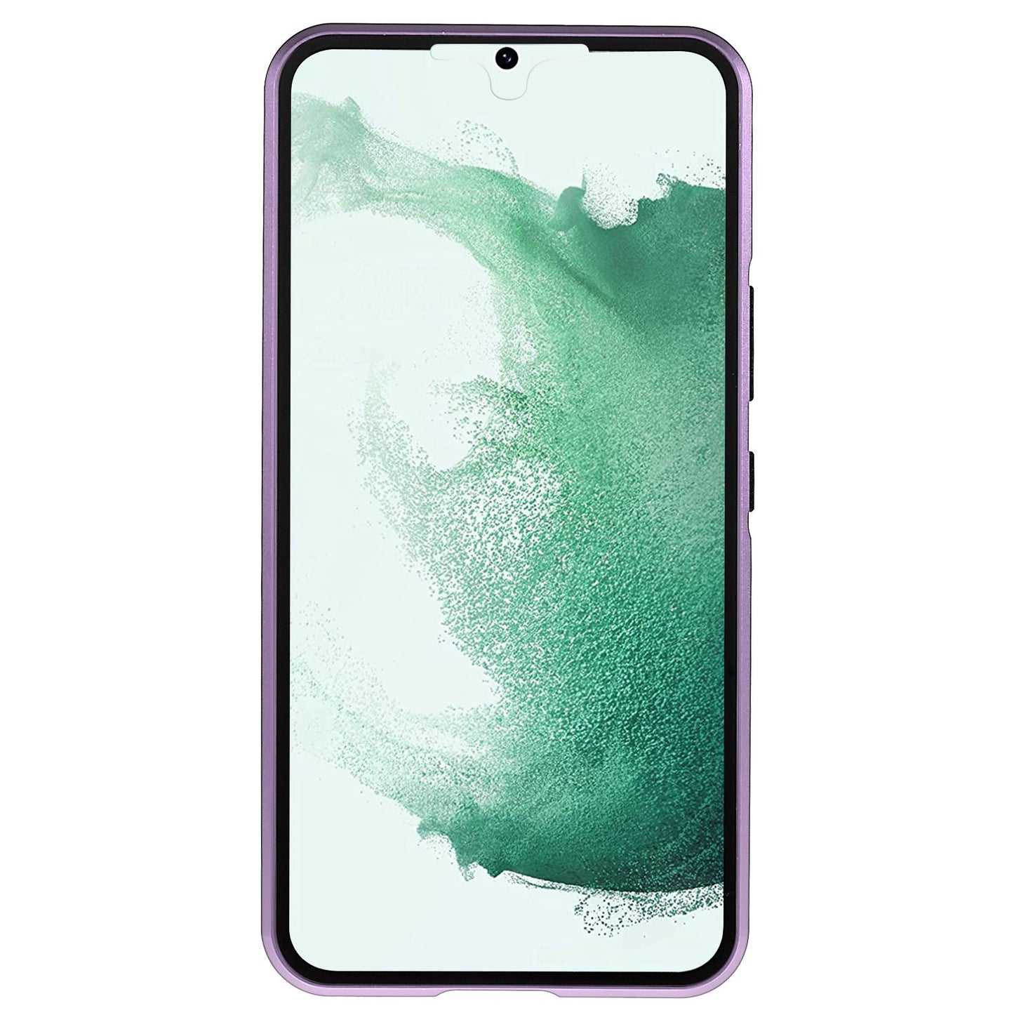 For Samsung Galaxy S22 5G 360 Degree Full Protection Phone Case Metal Bumper + Double-sided Tempered Glass Anti-fall Shell with Magnetic Closure