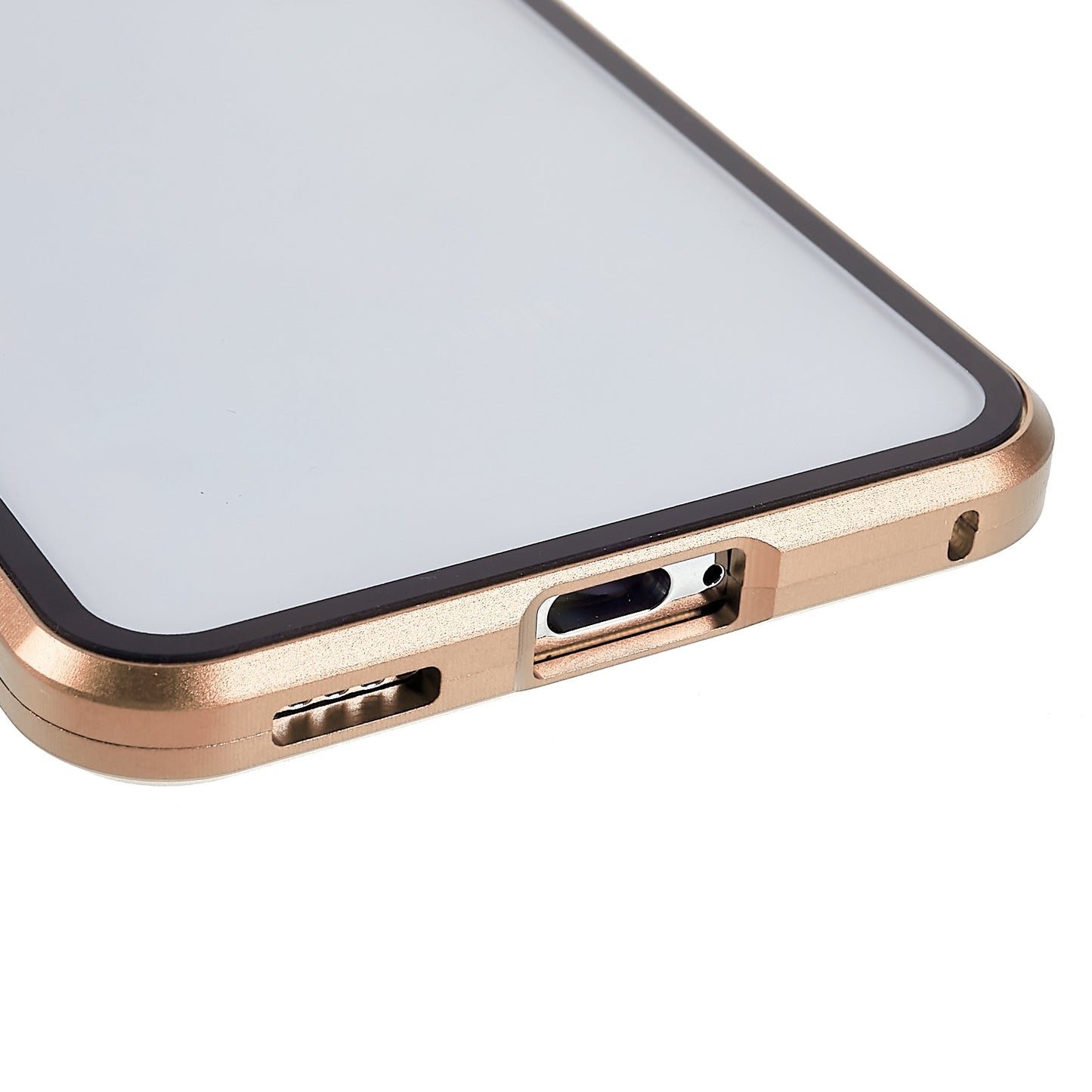 For Samsung Galaxy S22 5G 360 Degree Full Protection Phone Case Metal Bumper + Double-sided Tempered Glass Anti-fall Shell with Magnetic Closure