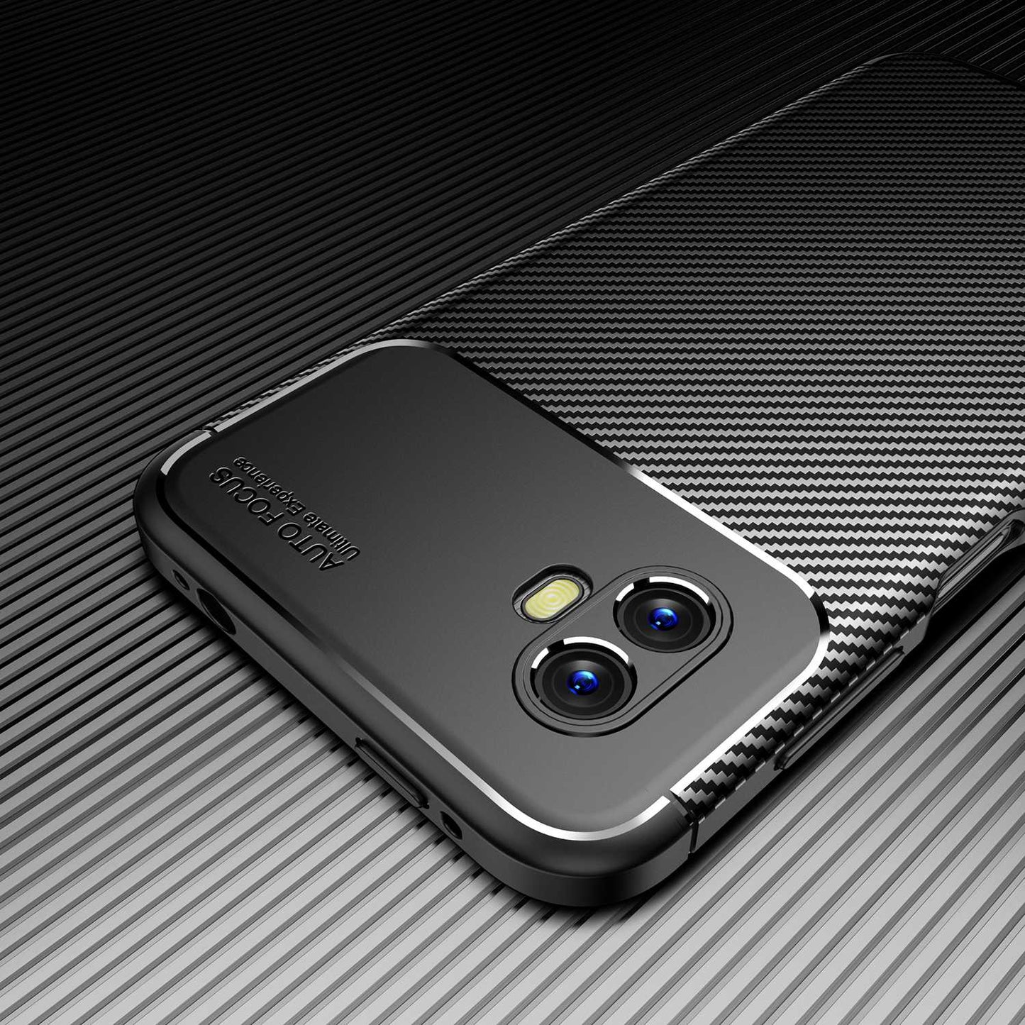 For Samsung Galaxy Xcover 6 Pro 5G Carbon Fiber Texture Scratch-resistant Soft TPU Phone Case Anti-fall Back Shell