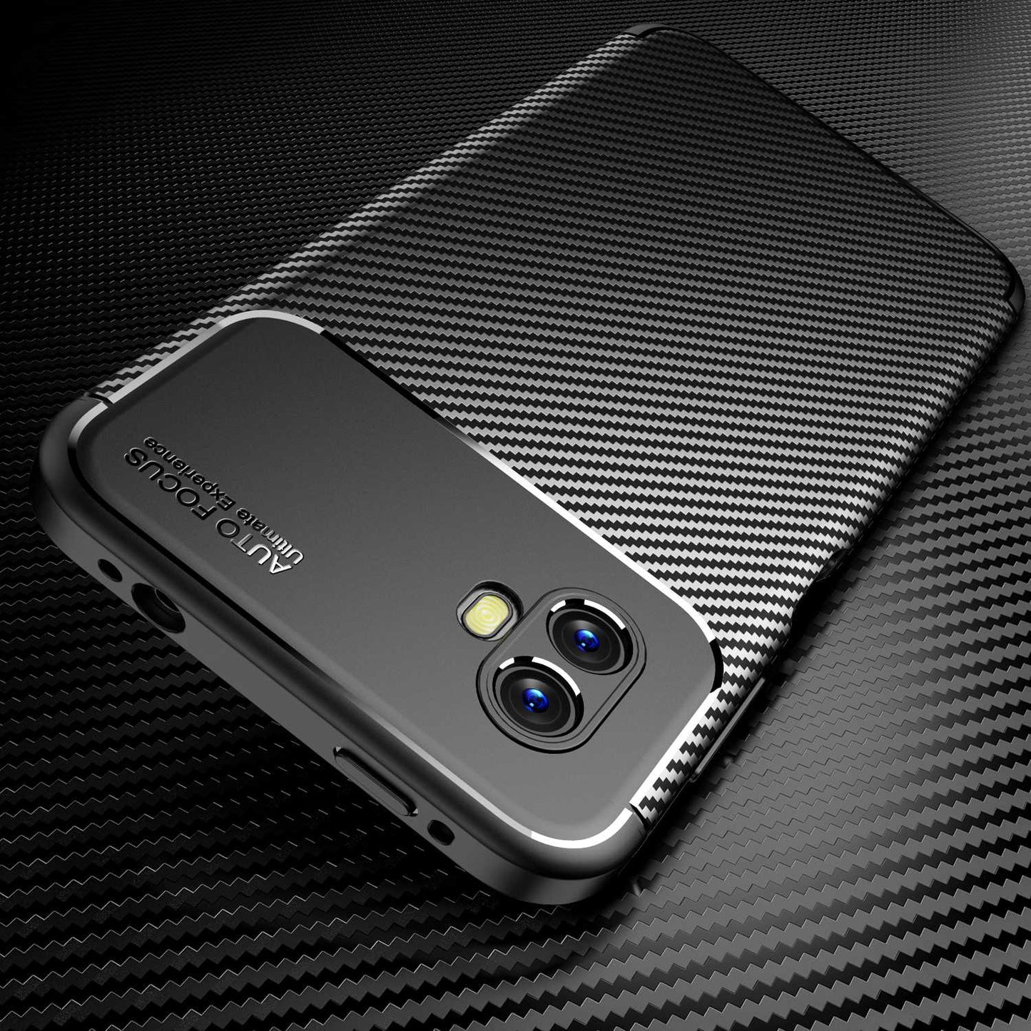 For Samsung Galaxy Xcover 6 Pro 5G Carbon Fiber Texture Scratch-resistant Soft TPU Phone Case Anti-fall Back Shell