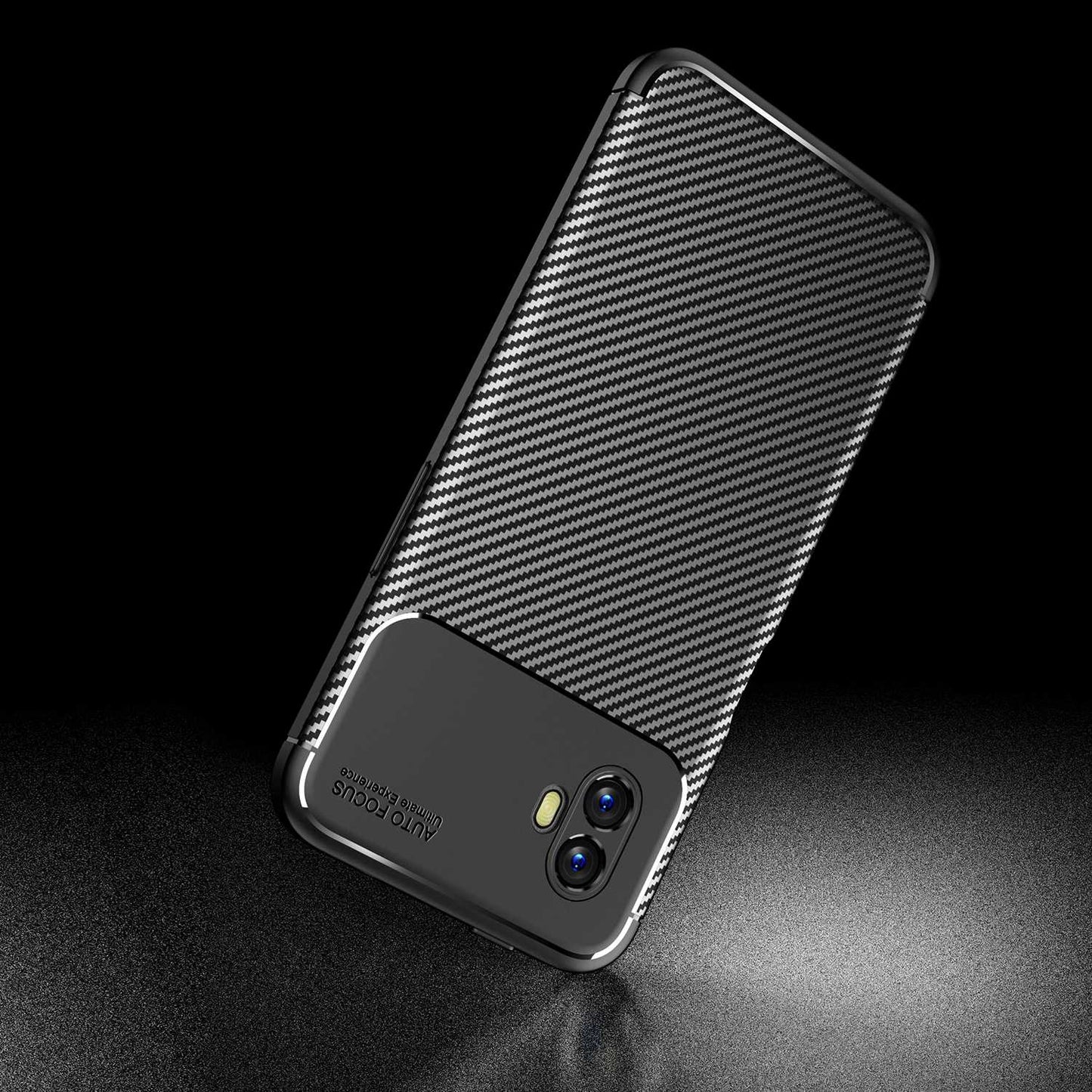 For Samsung Galaxy Xcover 6 Pro 5G Carbon Fiber Texture Scratch-resistant Soft TPU Phone Case Anti-fall Back Shell