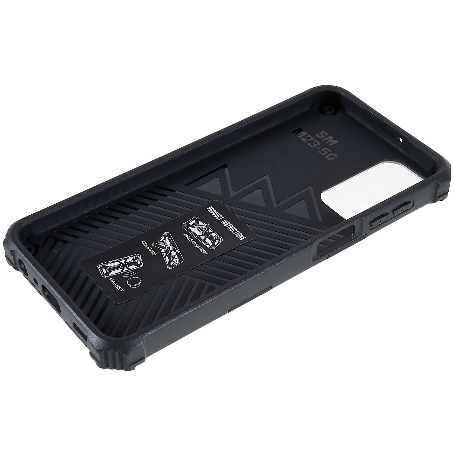For Samsung Galaxy M23 5G / F23 5G / M13 4G Anti-wear Anti-shock PC and TPU Combo Armor Phone Case Kickstand Hybrid Protective Shell