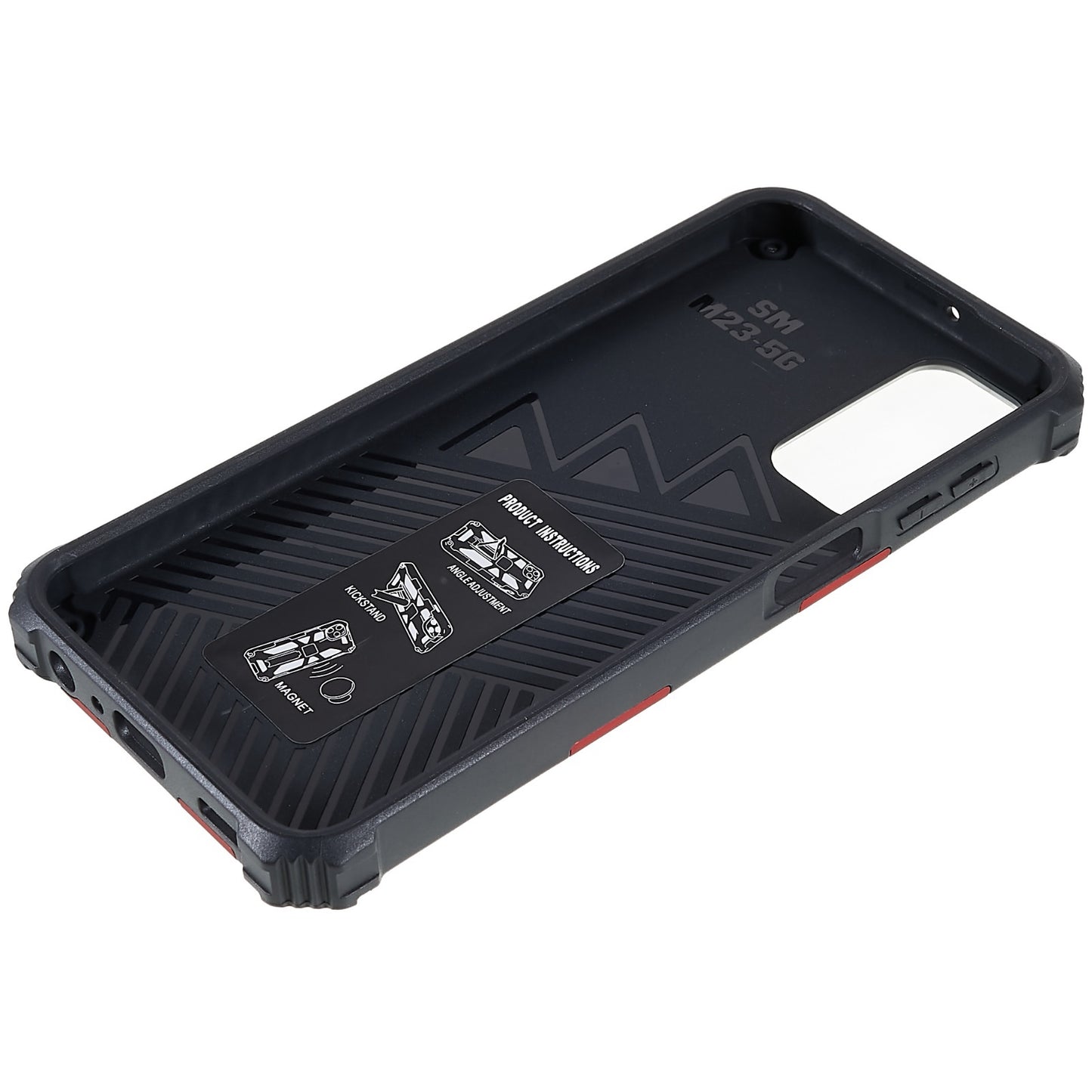 For Samsung Galaxy M23 5G / F23 5G / M13 4G Anti-wear Anti-shock PC and TPU Combo Armor Phone Case Kickstand Hybrid Protective Shell