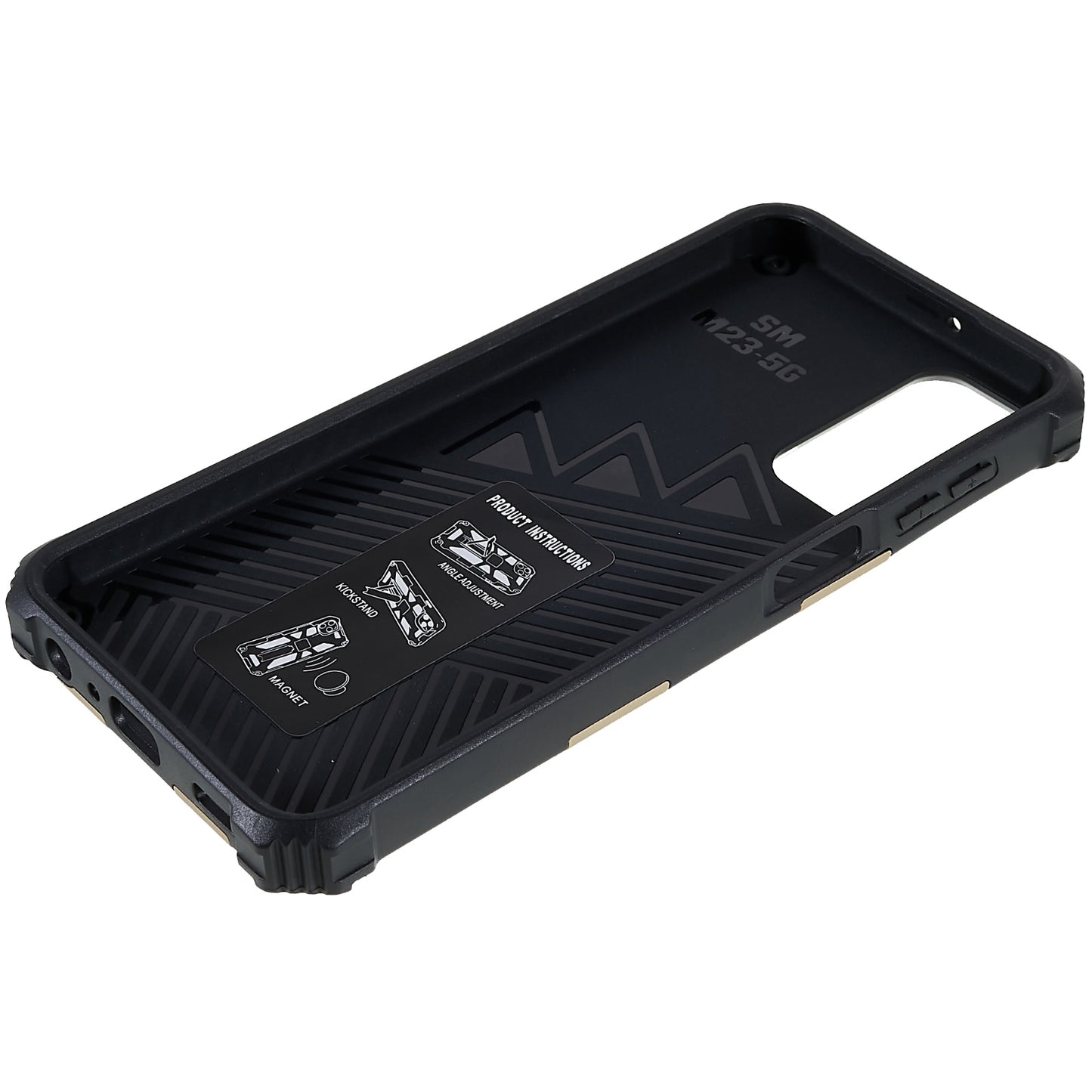 For Samsung Galaxy M23 5G / F23 5G / M13 4G Anti-wear Anti-shock PC and TPU Combo Armor Phone Case Kickstand Hybrid Protective Shell