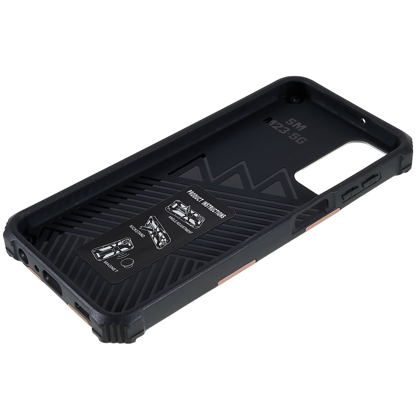 For Samsung Galaxy M23 5G / F23 5G / M13 4G Anti-wear Anti-shock PC and TPU Combo Armor Phone Case Kickstand Hybrid Protective Shell