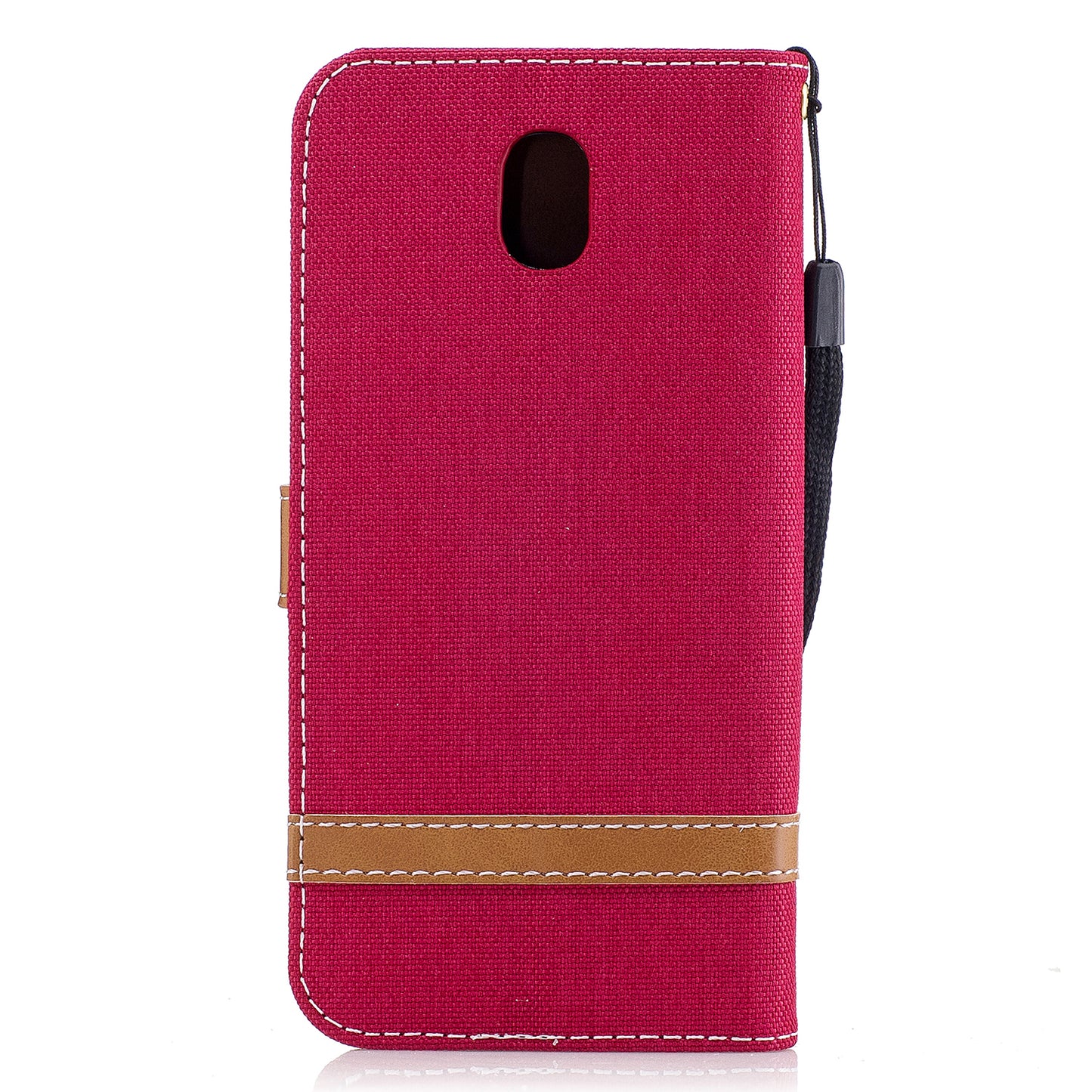 Two-tone Jean Cloth PU Leather Wallet Stand Case for Samsung Galaxy J5 (2017) J530 EU Version