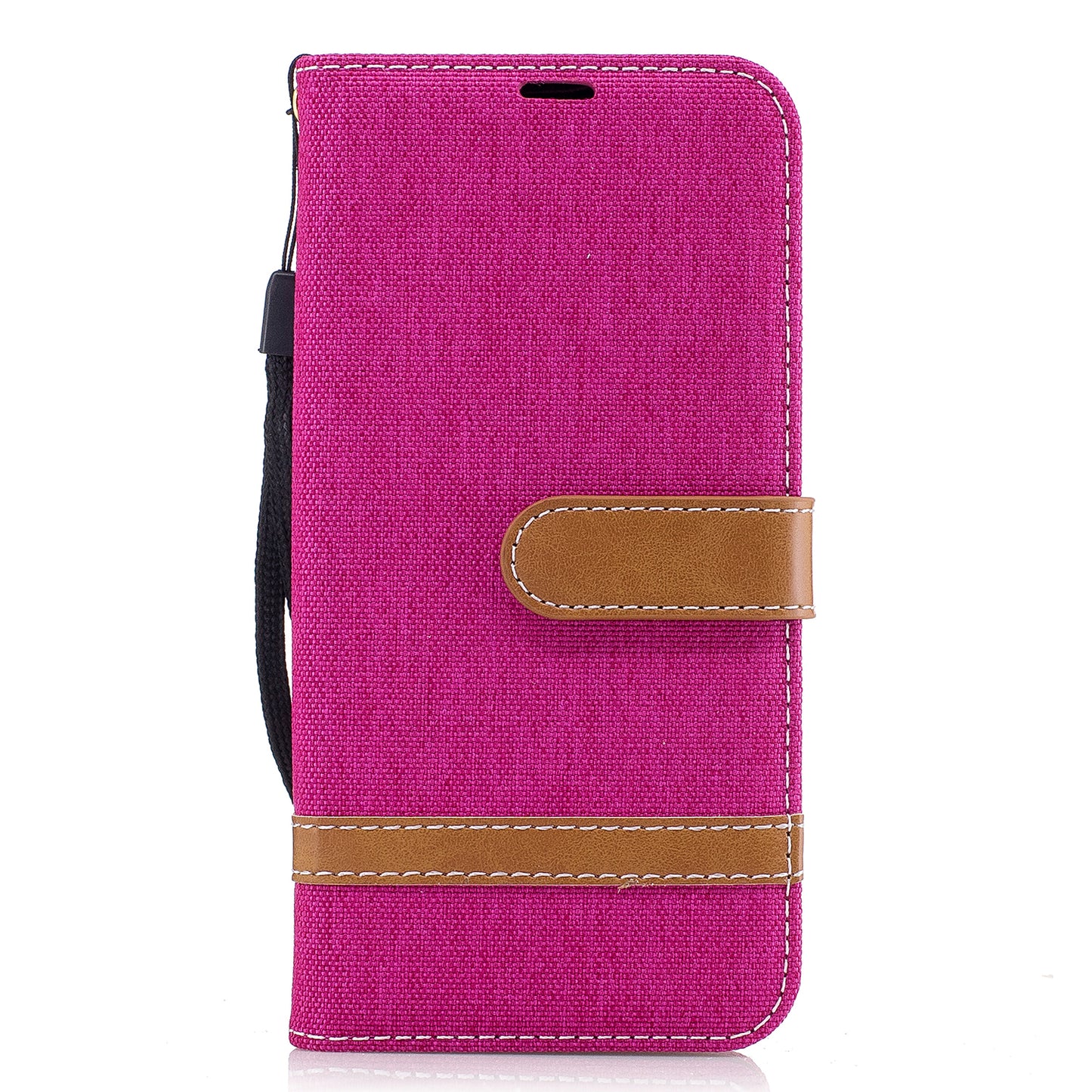 Two-tone Jean Cloth PU Leather Wallet Stand Case for Samsung Galaxy J5 (2017) J530 EU Version