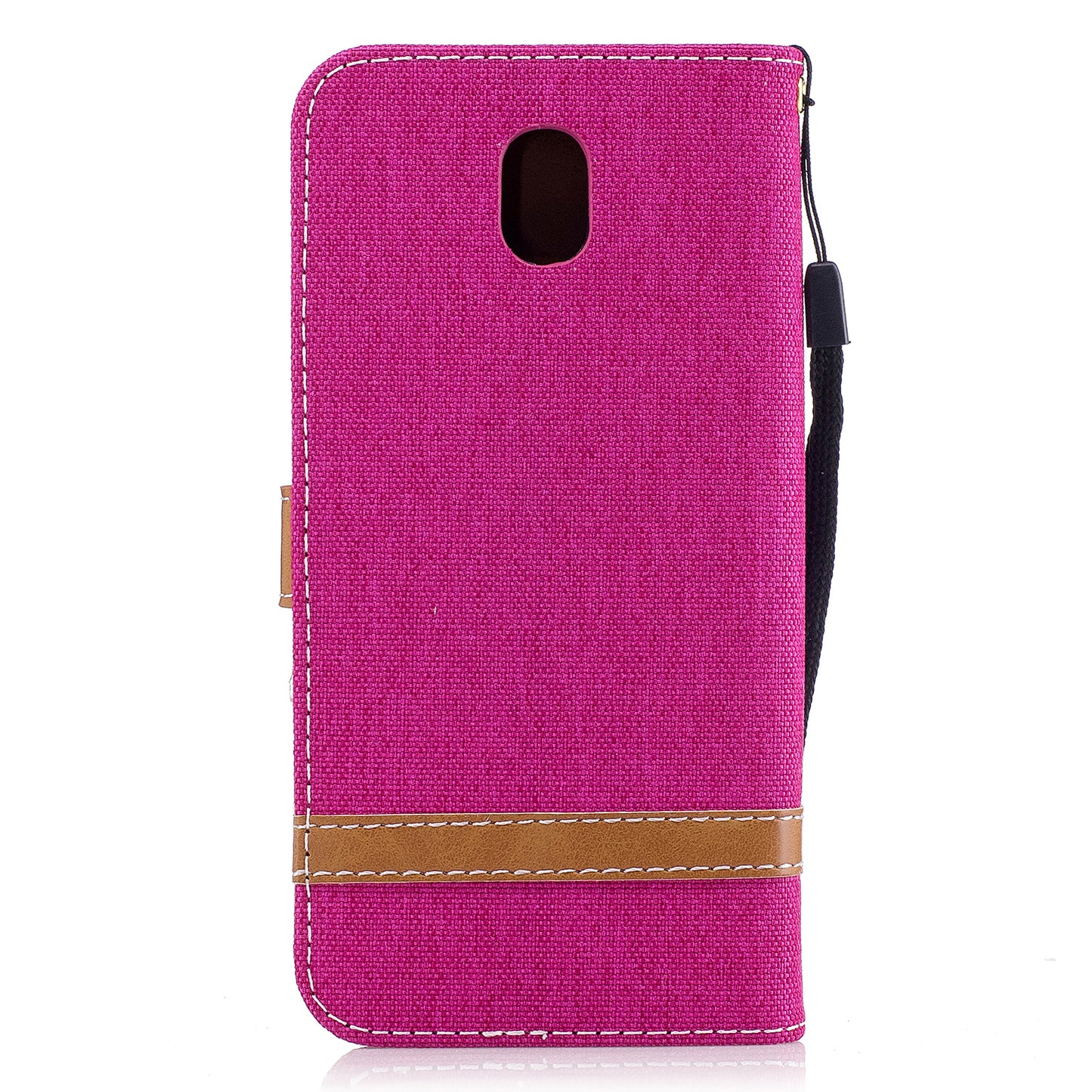 Two-tone Jean Cloth PU Leather Wallet Stand Case for Samsung Galaxy J5 (2017) J530 EU Version