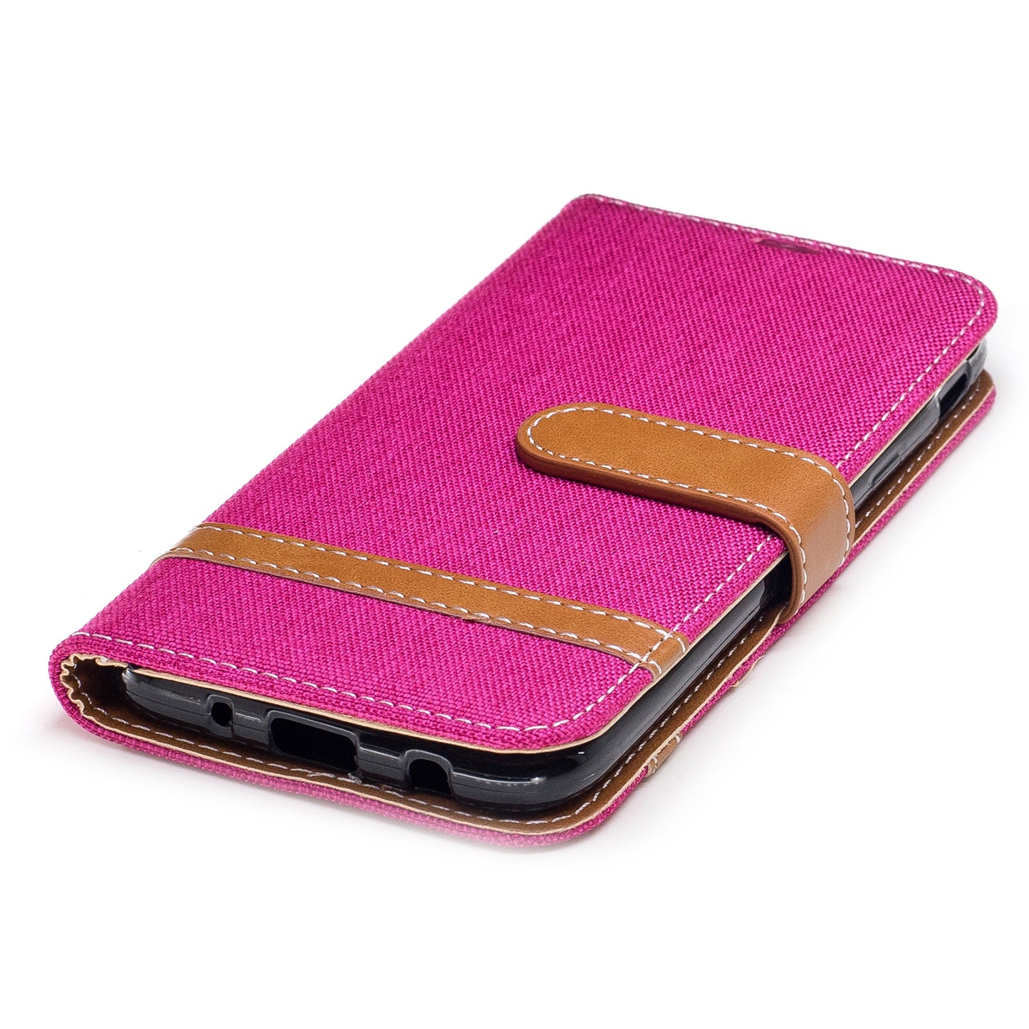 Two-tone Jean Cloth PU Leather Wallet Stand Case for Samsung Galaxy J5 (2017) J530 EU Version