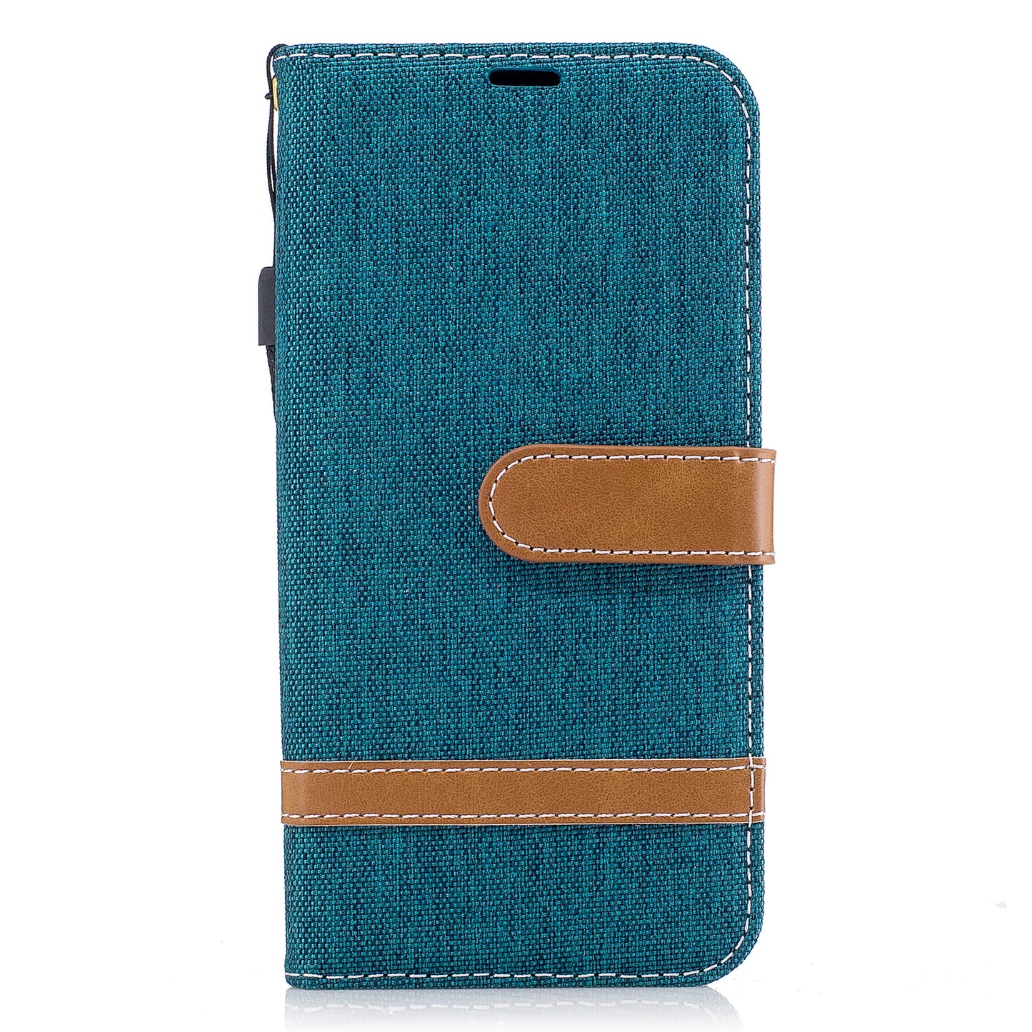 Two-tone Jean Cloth PU Leather Wallet Stand Case for Samsung Galaxy J5 (2017) J530 EU Version