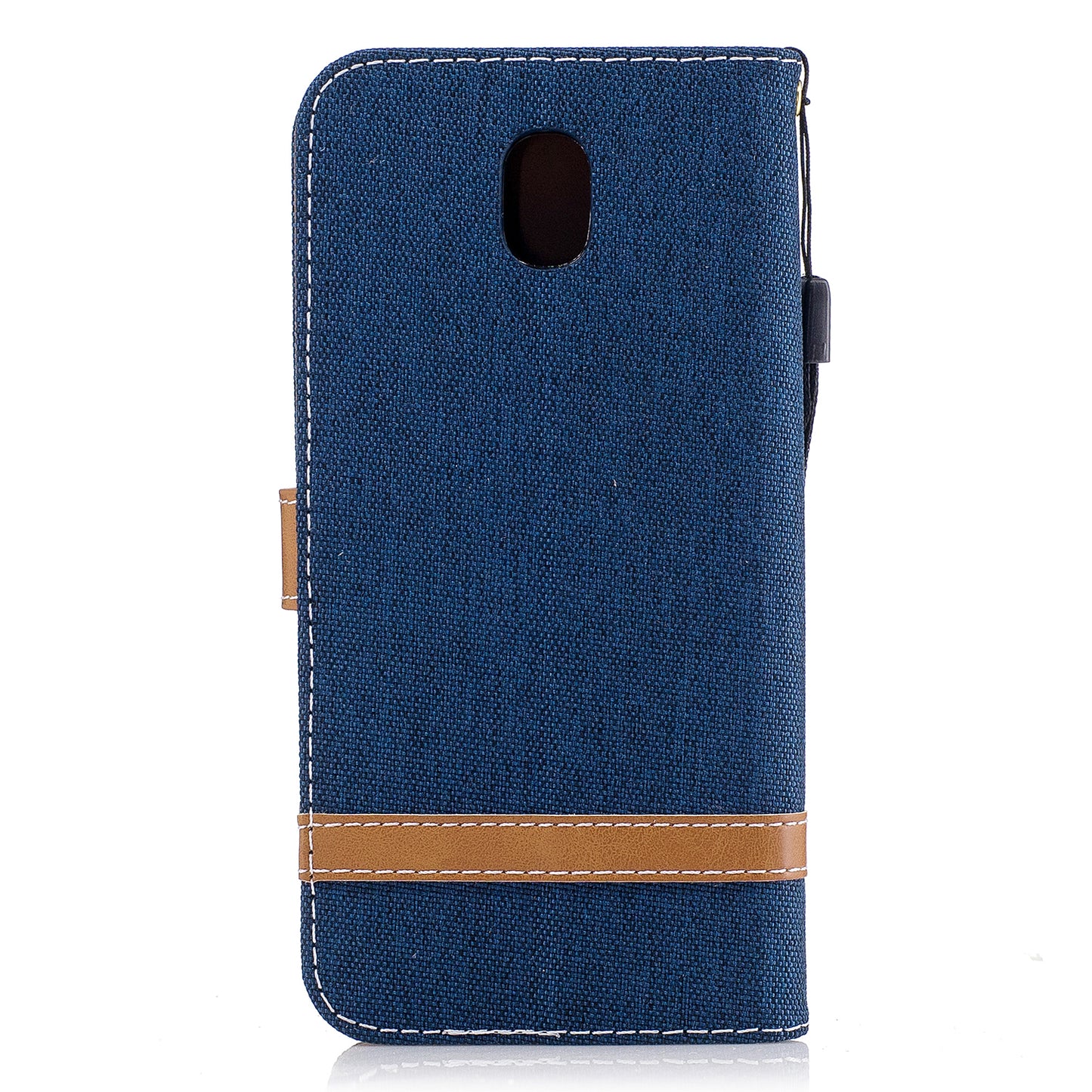 Two-tone Jean Cloth PU Leather Wallet Stand Case for Samsung Galaxy J5 (2017) J530 EU Version