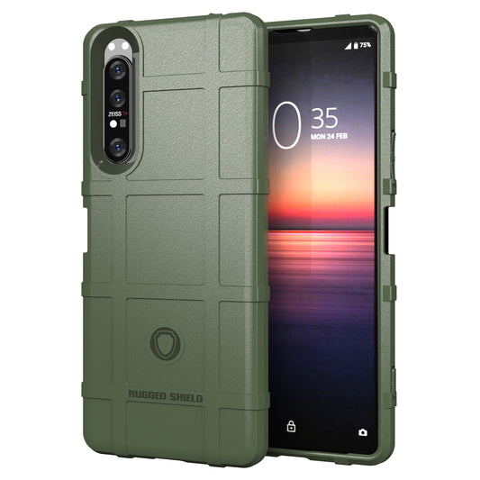 Anti-shock Square Grid Texture Thicken TPU Case for Sony Xperia 1 II