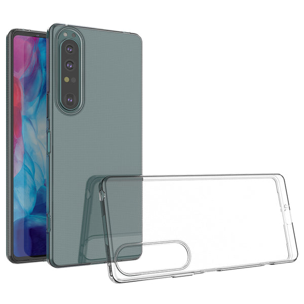 For Sony Xperia 1 IV TPU Phone Case Bag Super Transparent Ultra Thin Protective Phone Cover