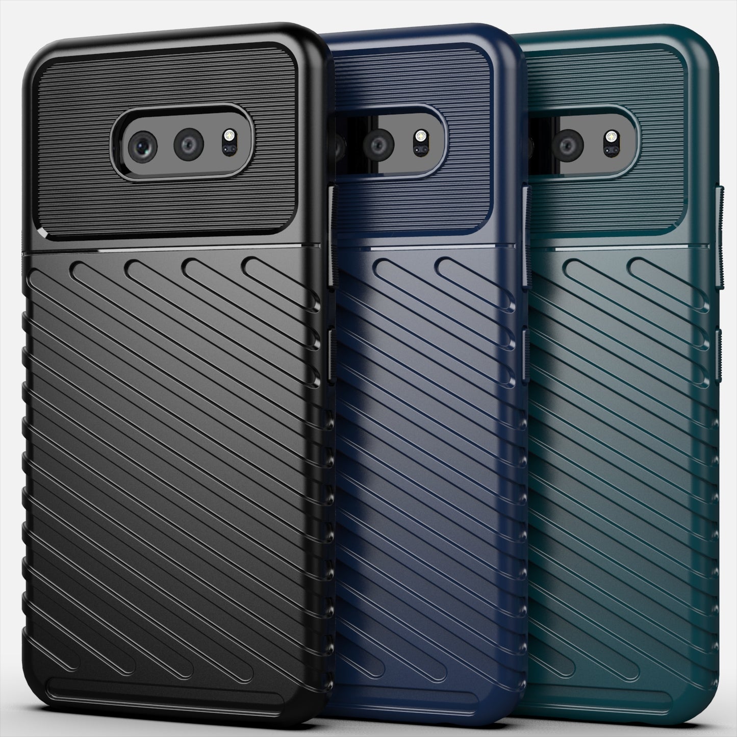 Thunder Series Unique Twill Texture Soft TPU Back Shell Case for LG G8X ThinQ