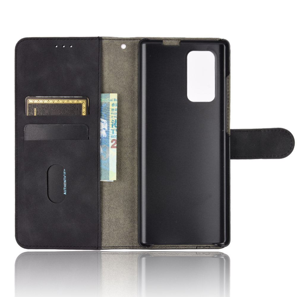 Skin-touch PU Leather Wallet Cell Phone Case for LG Wing 5G