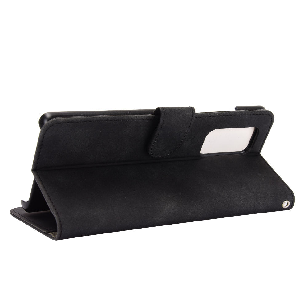 Skin-touch PU Leather Wallet Cell Phone Case for LG Wing 5G
