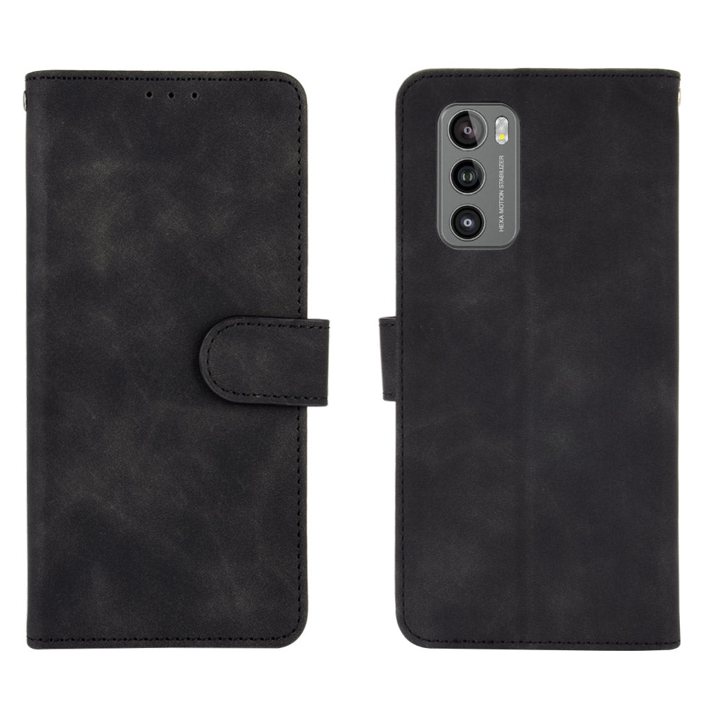 Skin-touch PU Leather Wallet Cell Phone Case for LG Wing 5G