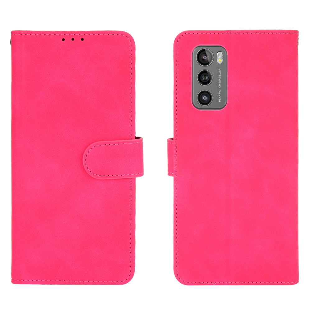 Skin-touch PU Leather Wallet Cell Phone Case for LG Wing 5G