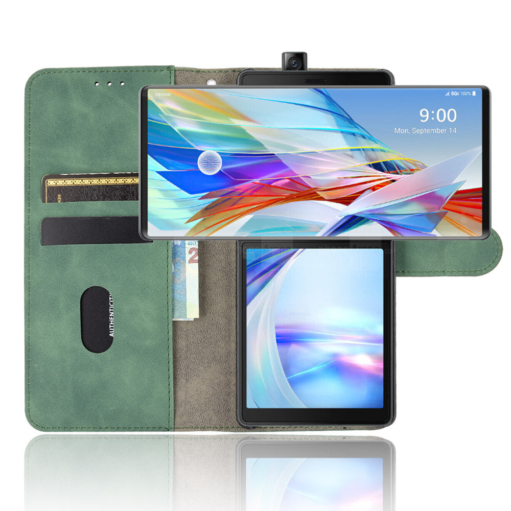 Skin-touch PU Leather Wallet Cell Phone Case for LG Wing 5G