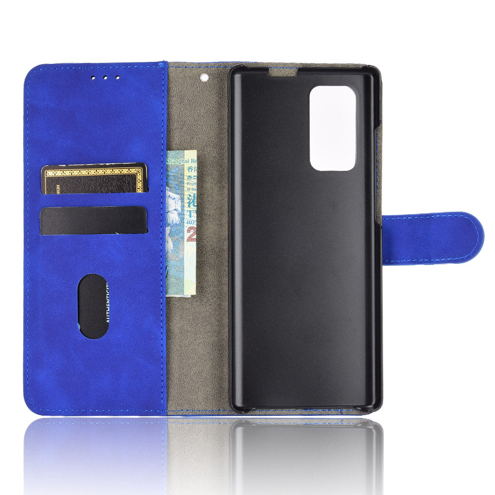 Skin-touch PU Leather Wallet Cell Phone Case for LG Wing 5G