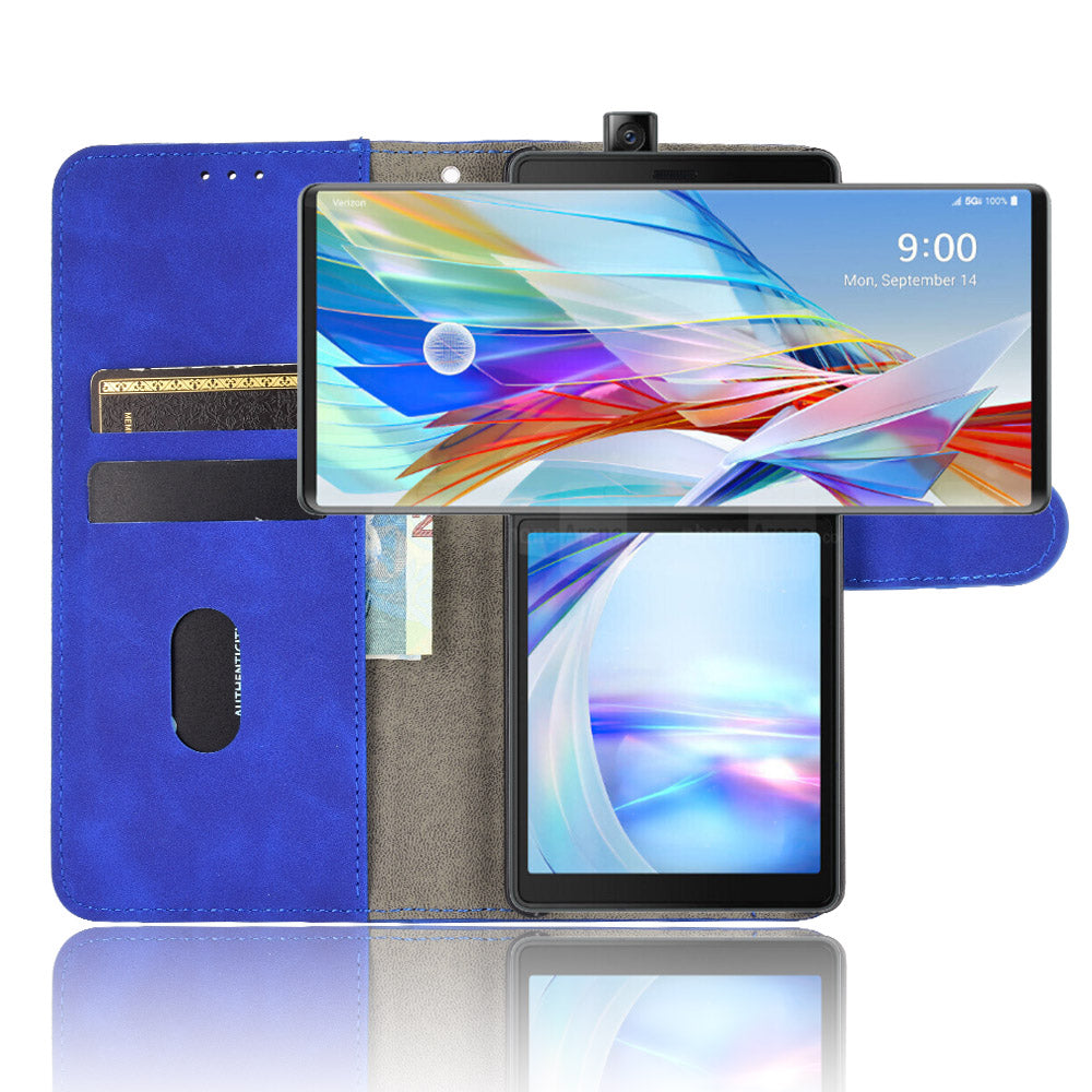 Skin-touch PU Leather Wallet Cell Phone Case for LG Wing 5G