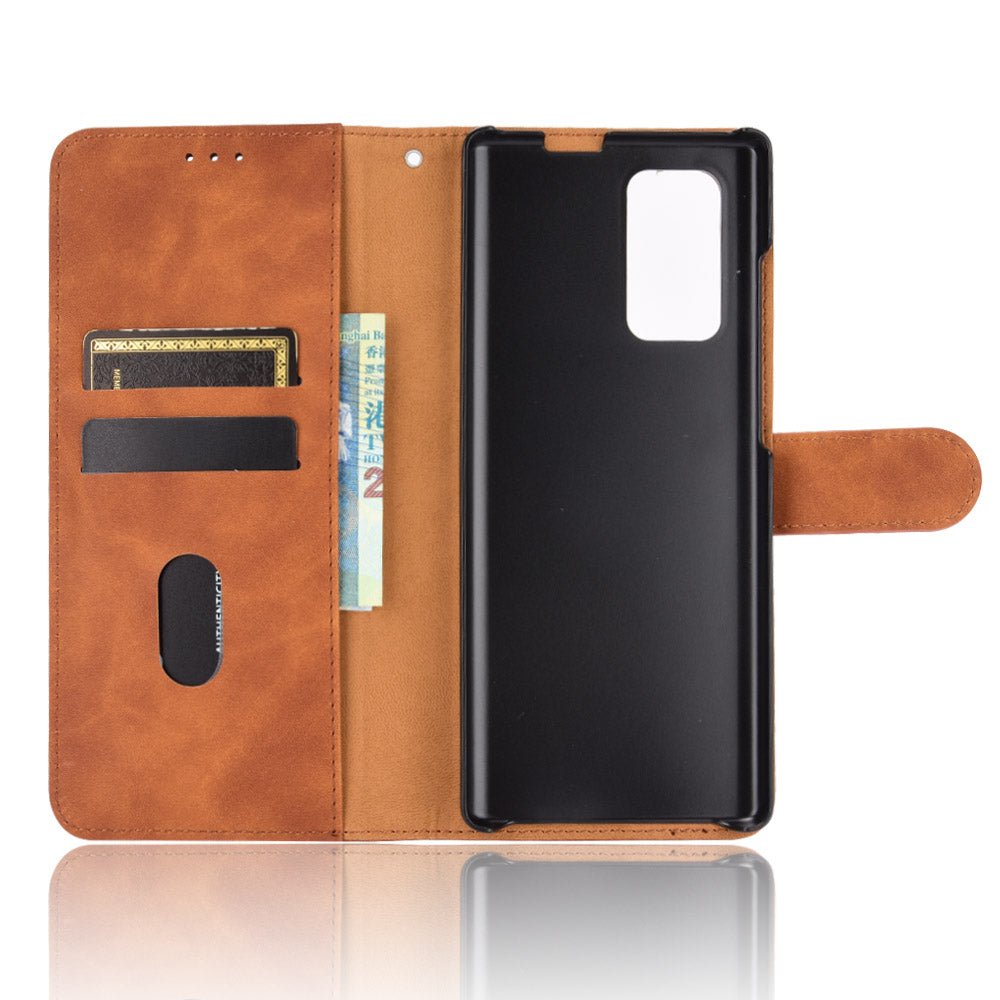 Skin-touch PU Leather Wallet Cell Phone Case for LG Wing 5G