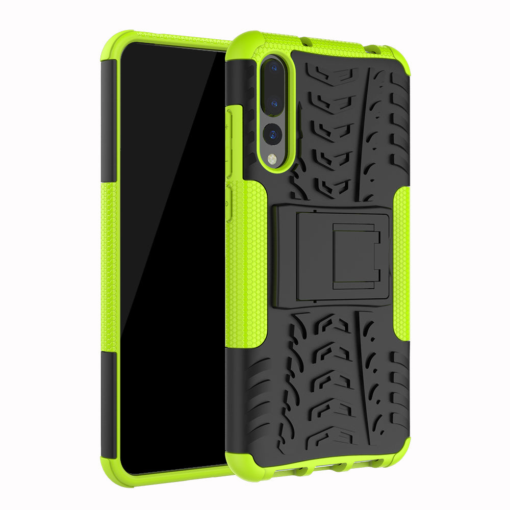 For Huawei P20 Pro Anti-slip PC + TPU Hybrid Case with Kickstand