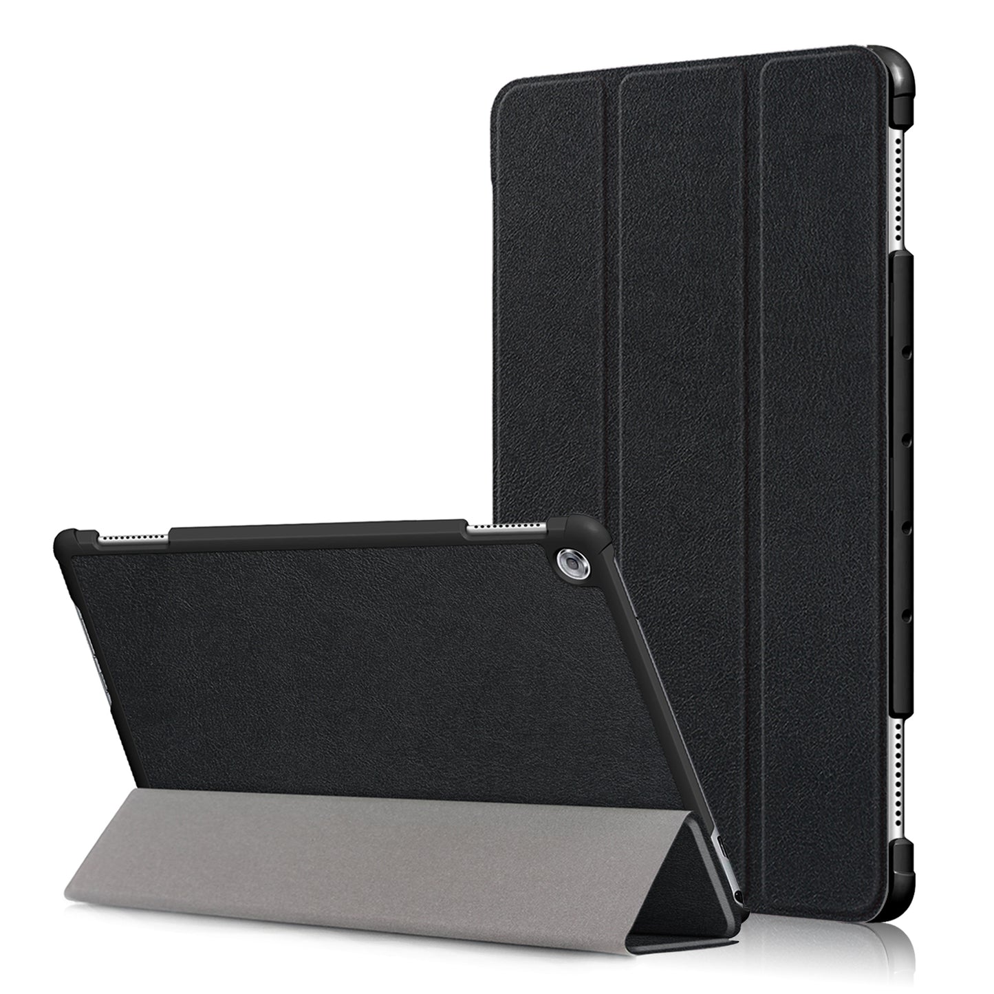 For Huawei Mediapad M5 Lite 10.1 Tri-fold Stand Auto-wake / sleep Smart Leather Case