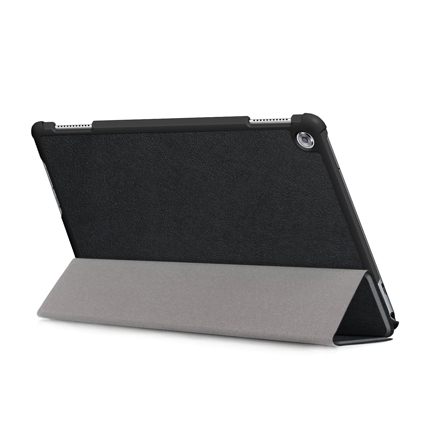 For Huawei Mediapad M5 Lite 10.1 Tri-fold Stand Auto-wake / sleep Smart Leather Case