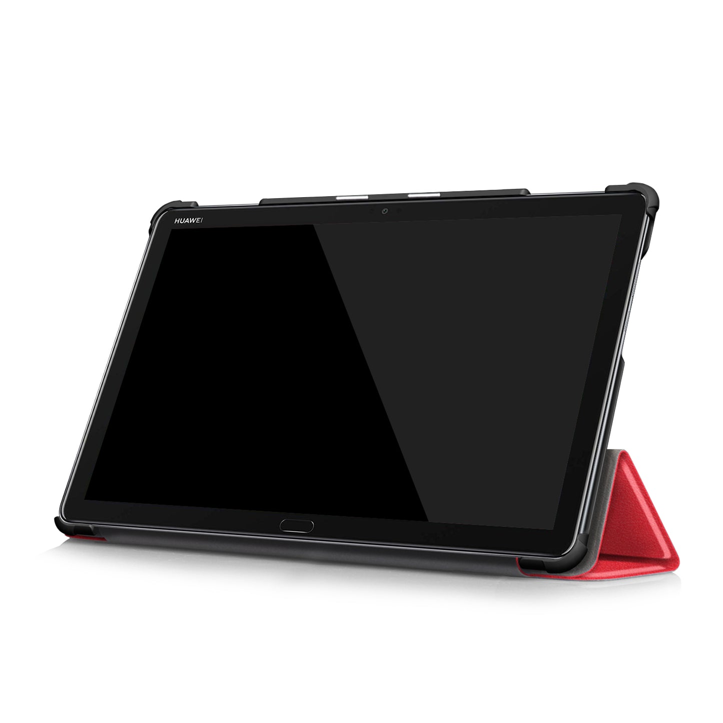 For Huawei Mediapad M5 Lite 10.1 Tri-fold Stand Auto-wake / sleep Smart Leather Case