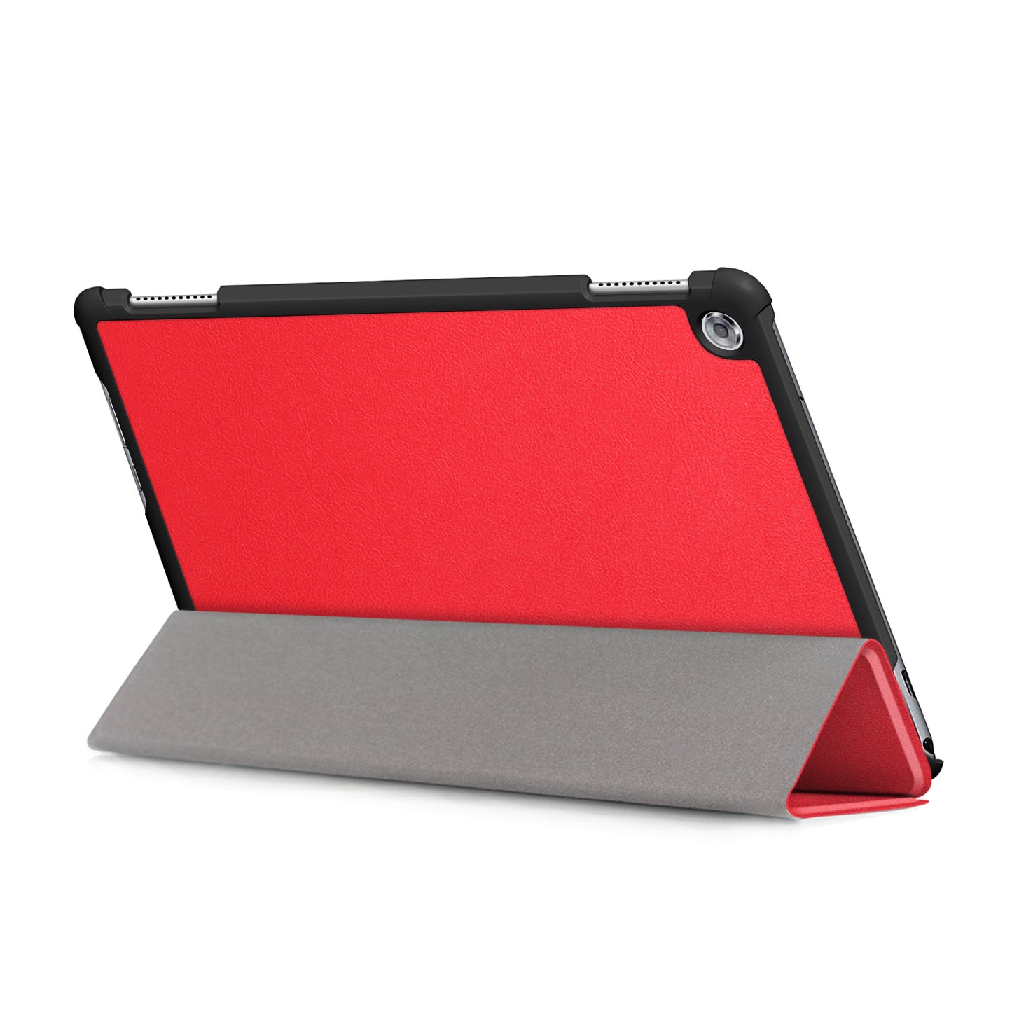 For Huawei Mediapad M5 Lite 10.1 Tri-fold Stand Auto-wake / sleep Smart Leather Case