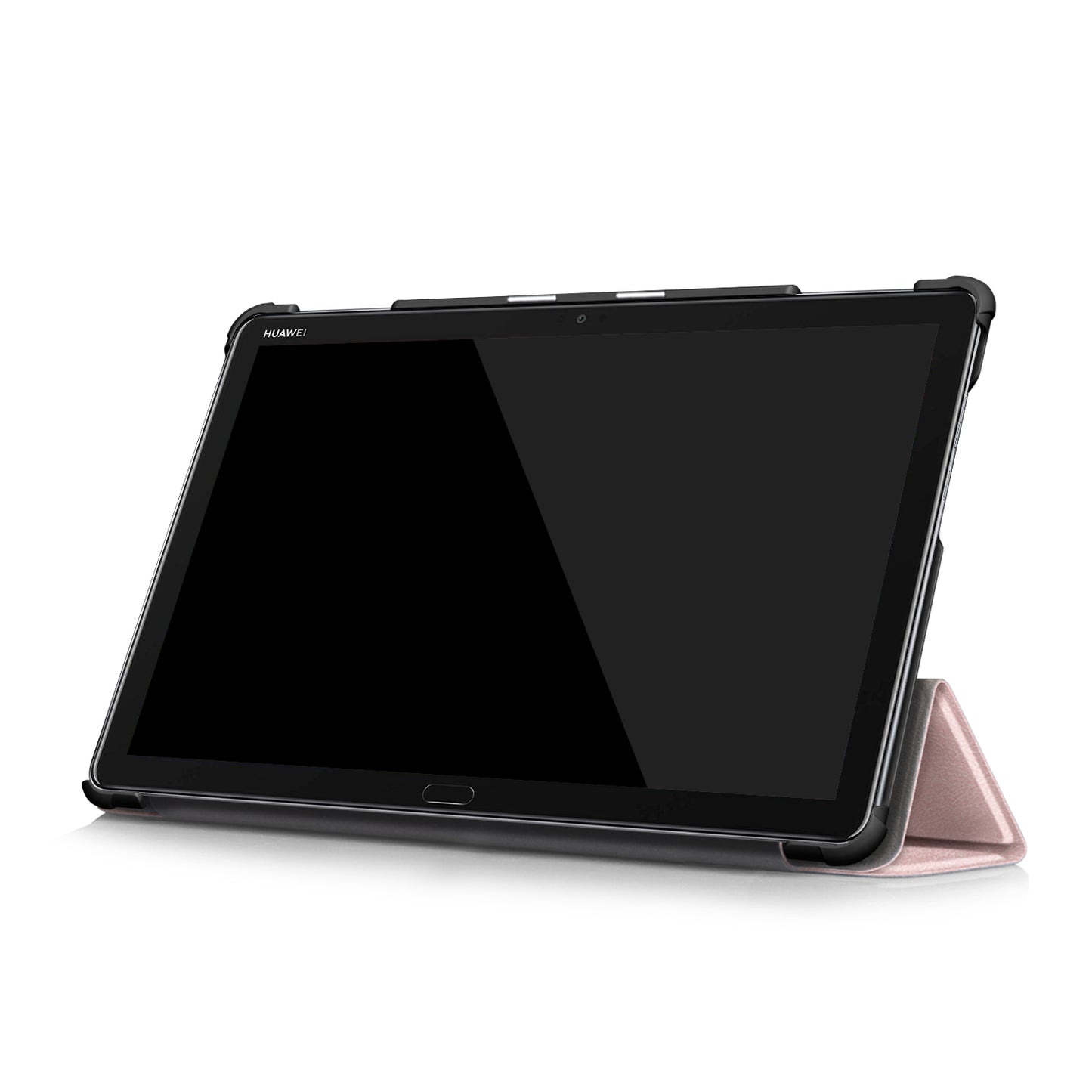 For Huawei Mediapad M5 Lite 10.1 Tri-fold Stand Auto-wake / sleep Smart Leather Case