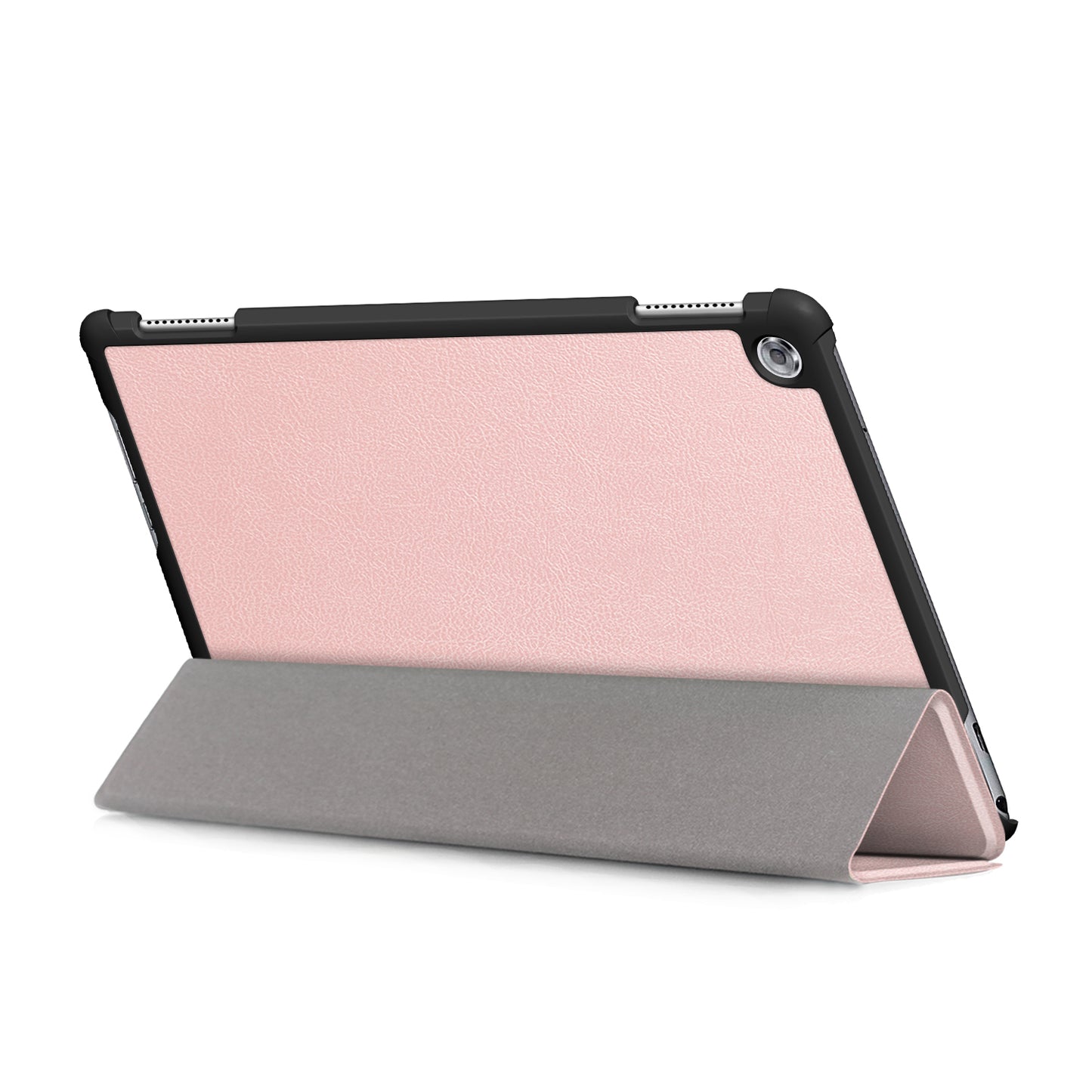 For Huawei Mediapad M5 Lite 10.1 Tri-fold Stand Auto-wake / sleep Smart Leather Case