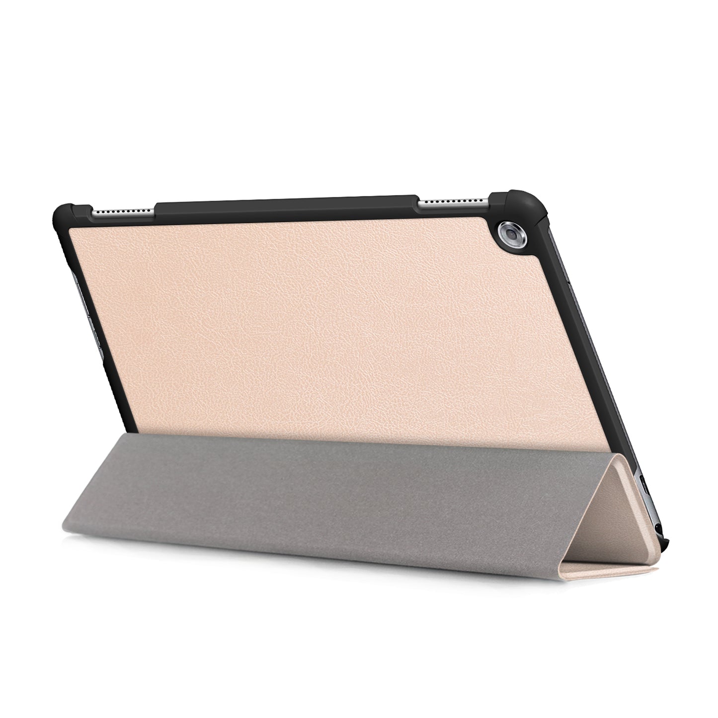 For Huawei Mediapad M5 Lite 10.1 Tri-fold Stand Auto-wake / sleep Smart Leather Case