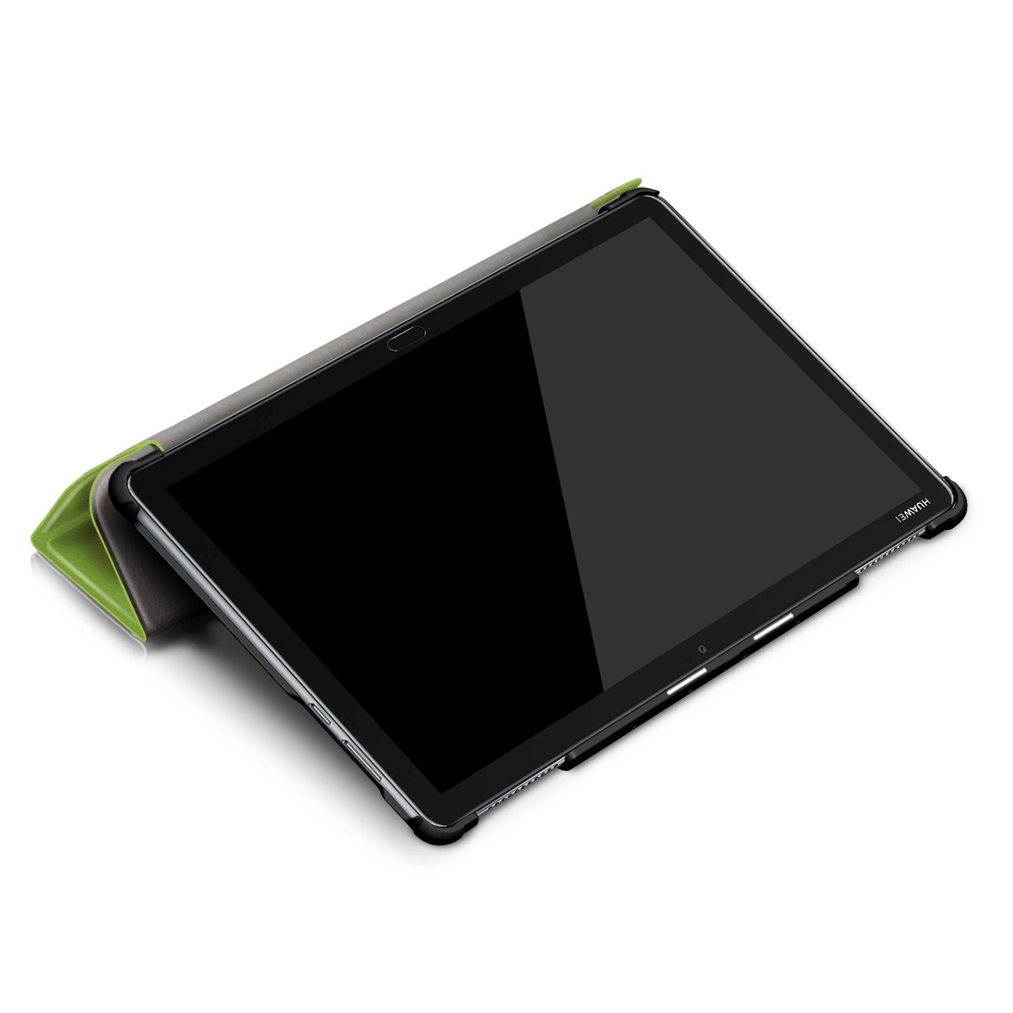 For Huawei Mediapad M5 Lite 10.1 Tri-fold Stand Auto-wake / sleep Smart Leather Case