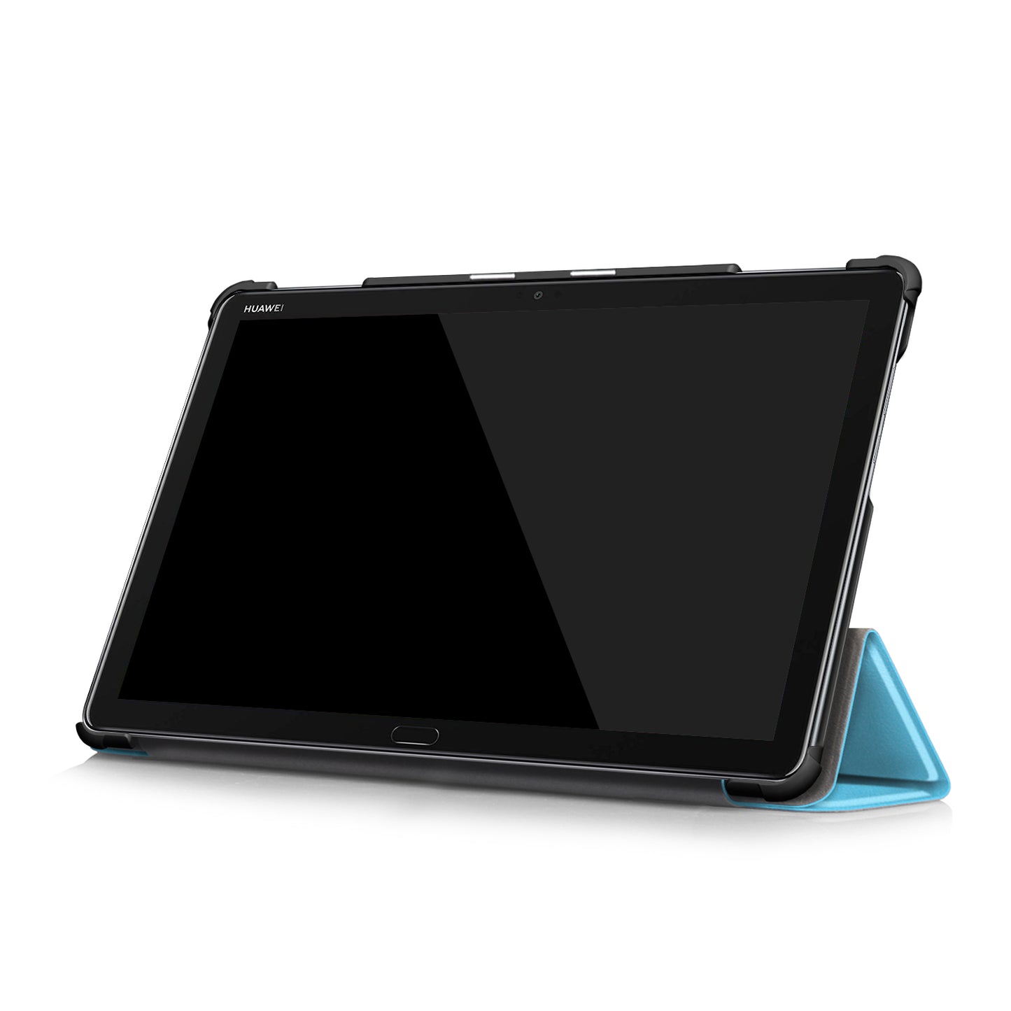 For Huawei Mediapad M5 Lite 10.1 Tri-fold Stand Auto-wake / sleep Smart Leather Case