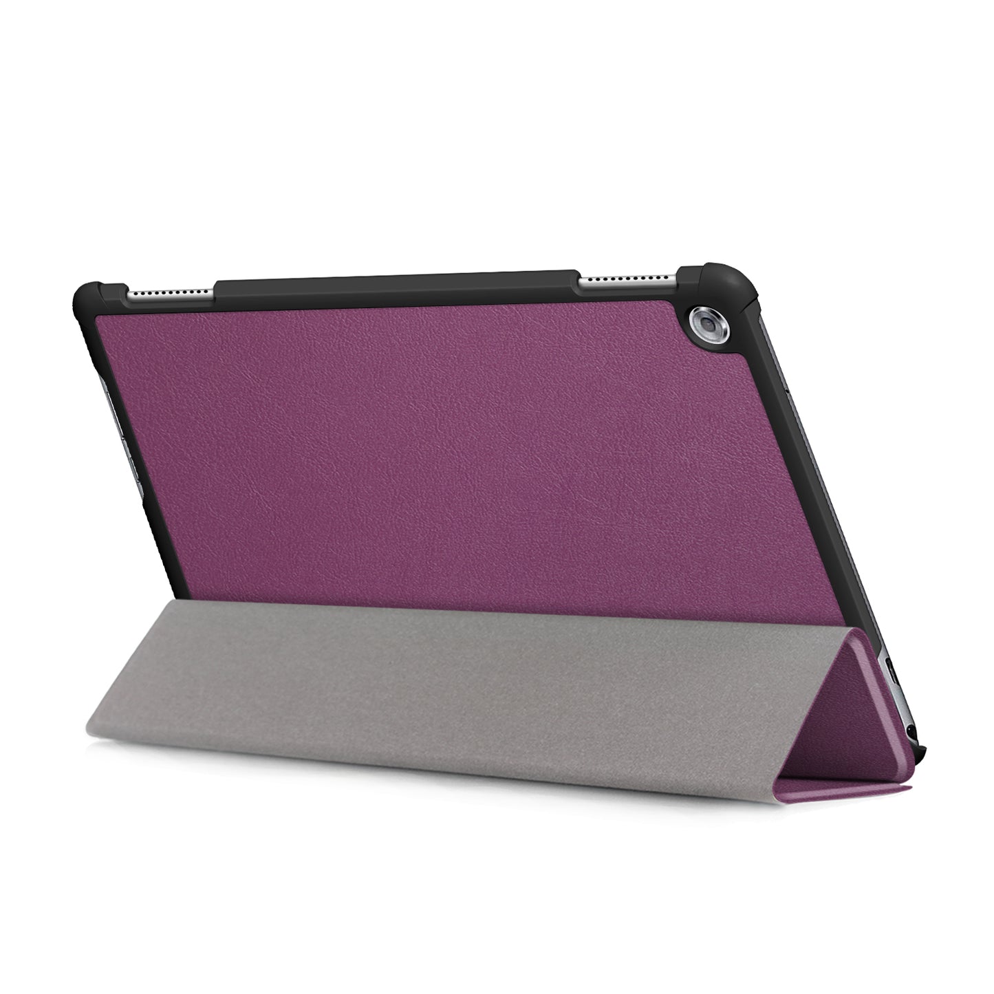 For Huawei Mediapad M5 Lite 10.1 Tri-fold Stand Auto-wake / sleep Smart Leather Case