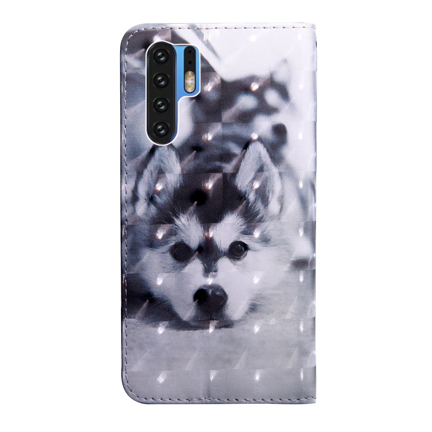 For Huawei P30 Pro Pattern Printing Light Spot Decor Leather Wallet Case