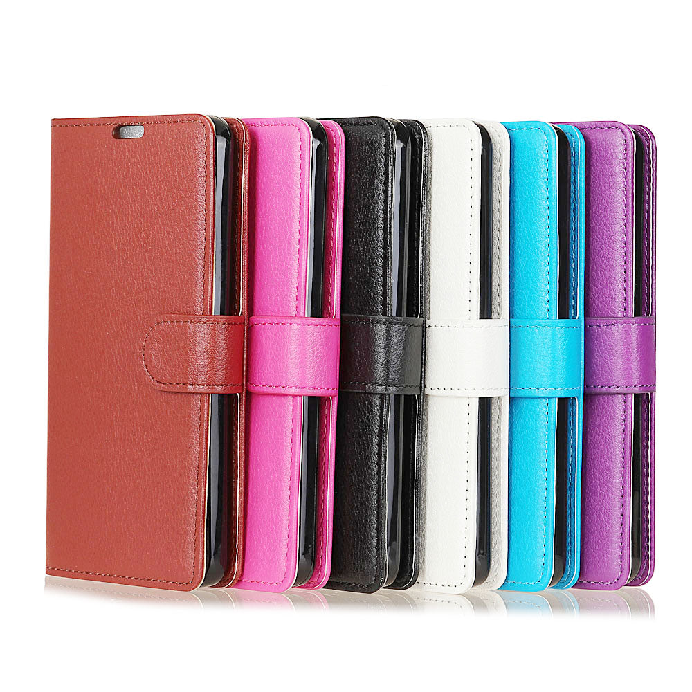 For Huawei P30 Lite Shockproof Phone Bag Covering Litchi Skin Wallet Leather Stand Case