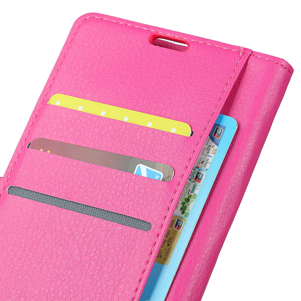 For Huawei P30 Lite Shockproof Phone Bag Covering Litchi Skin Wallet Leather Stand Case