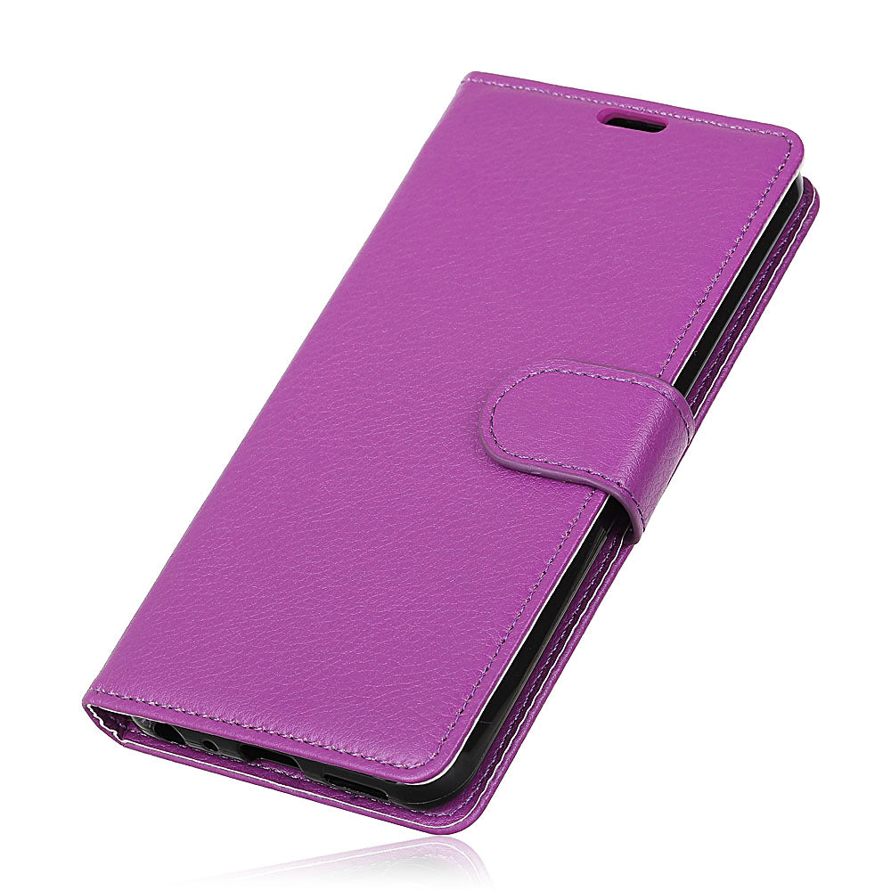 For Huawei P30 Lite Shockproof Phone Bag Covering Litchi Skin Wallet Leather Stand Case