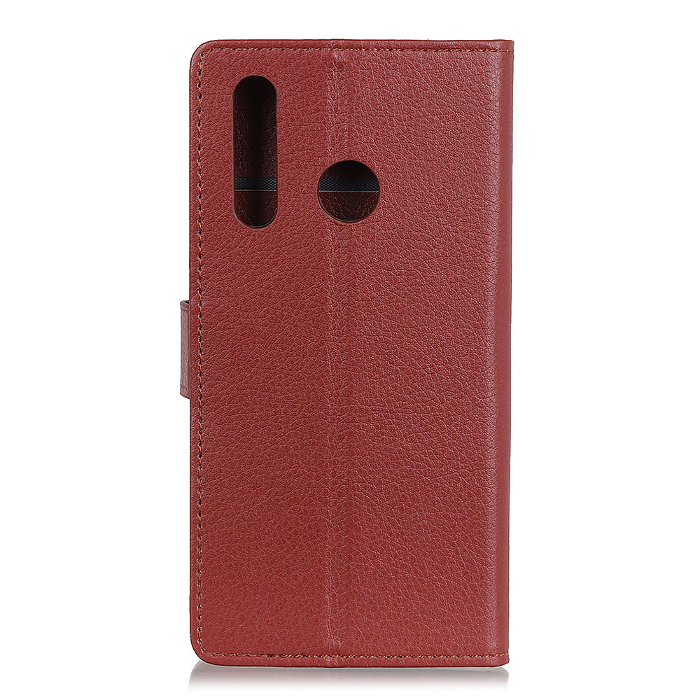 For Huawei P30 Lite Shockproof Phone Bag Covering Litchi Skin Wallet Leather Stand Case