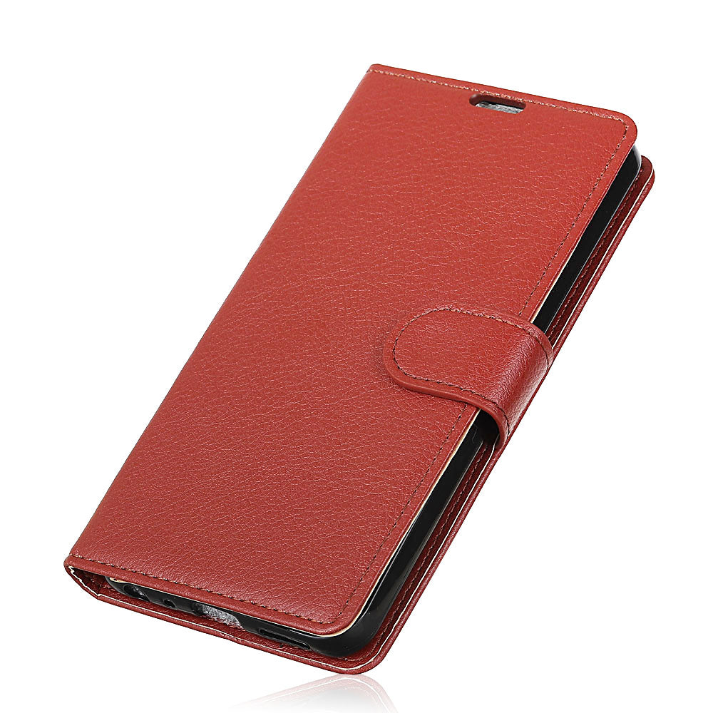 For Huawei P30 Lite Shockproof Phone Bag Covering Litchi Skin Wallet Leather Stand Case