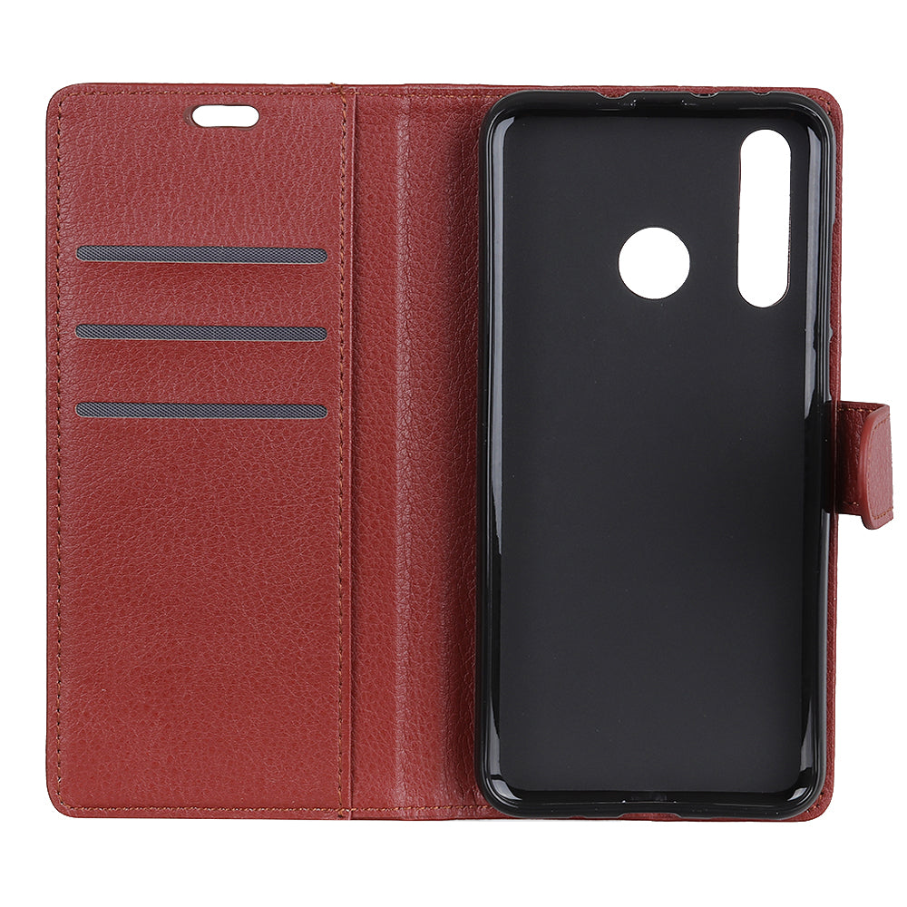 For Huawei P30 Lite Shockproof Phone Bag Covering Litchi Skin Wallet Leather Stand Case