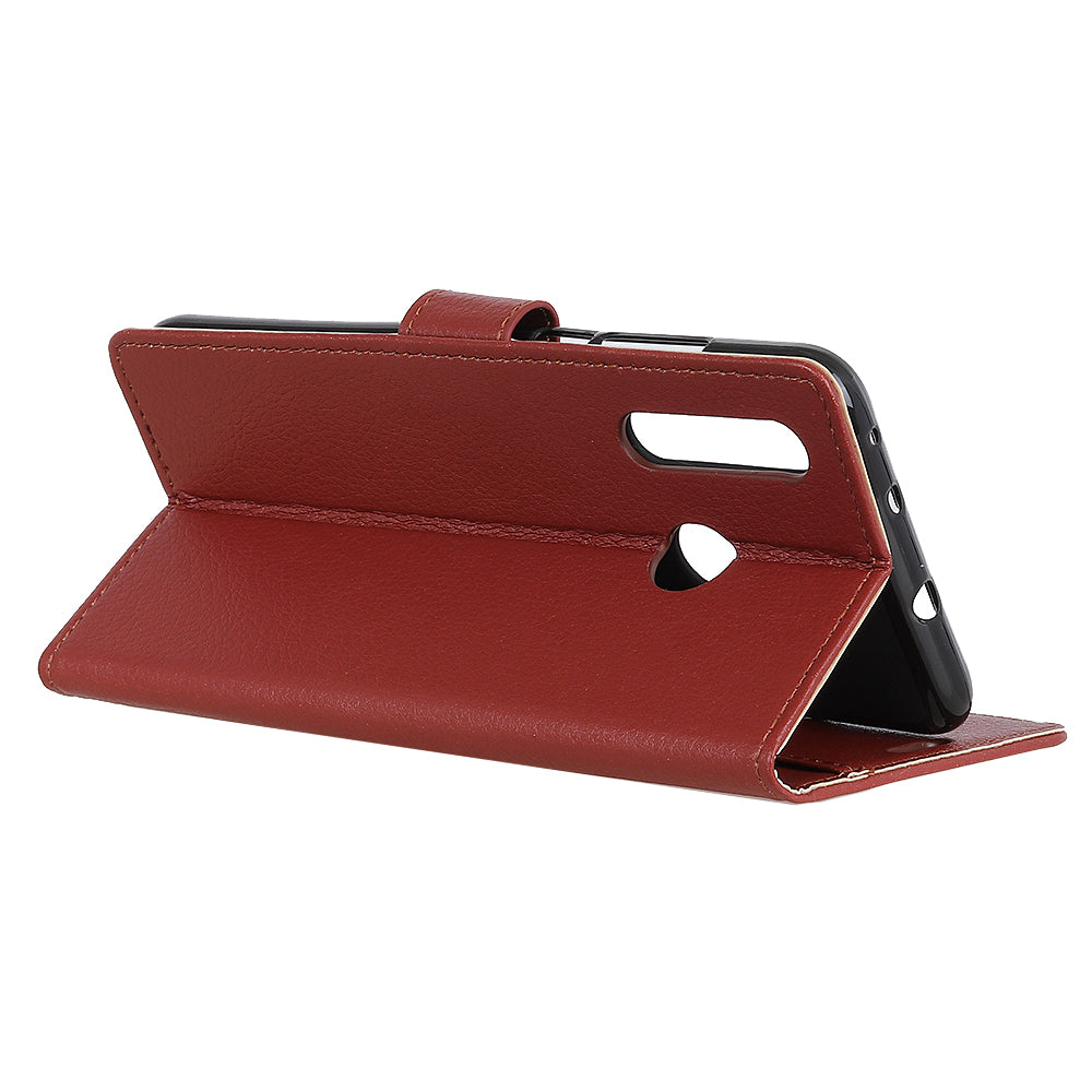 For Huawei P30 Lite Shockproof Phone Bag Covering Litchi Skin Wallet Leather Stand Case