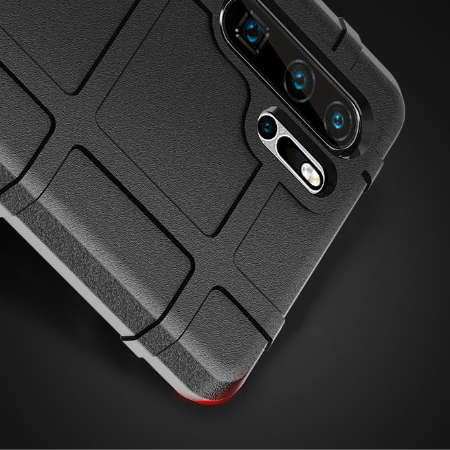 For Huawei P30 Pro Rugged Square Grid Texture TPU Protection Case