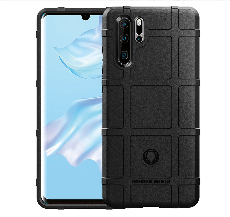 For Huawei P30 Pro Rugged Square Grid Texture TPU Protection Case